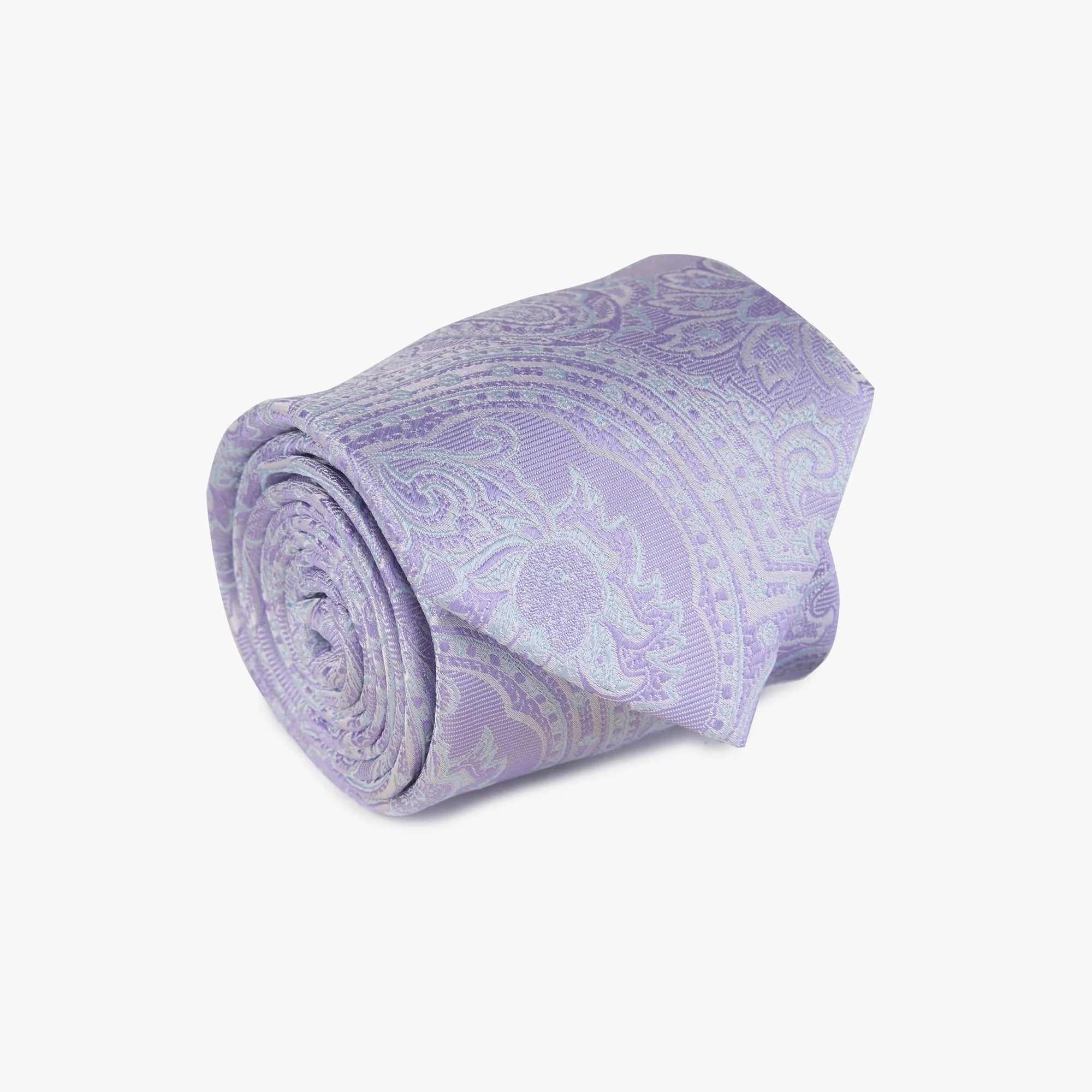 Krawatte aus Seide in Violett und Hellblau lila Bild 1