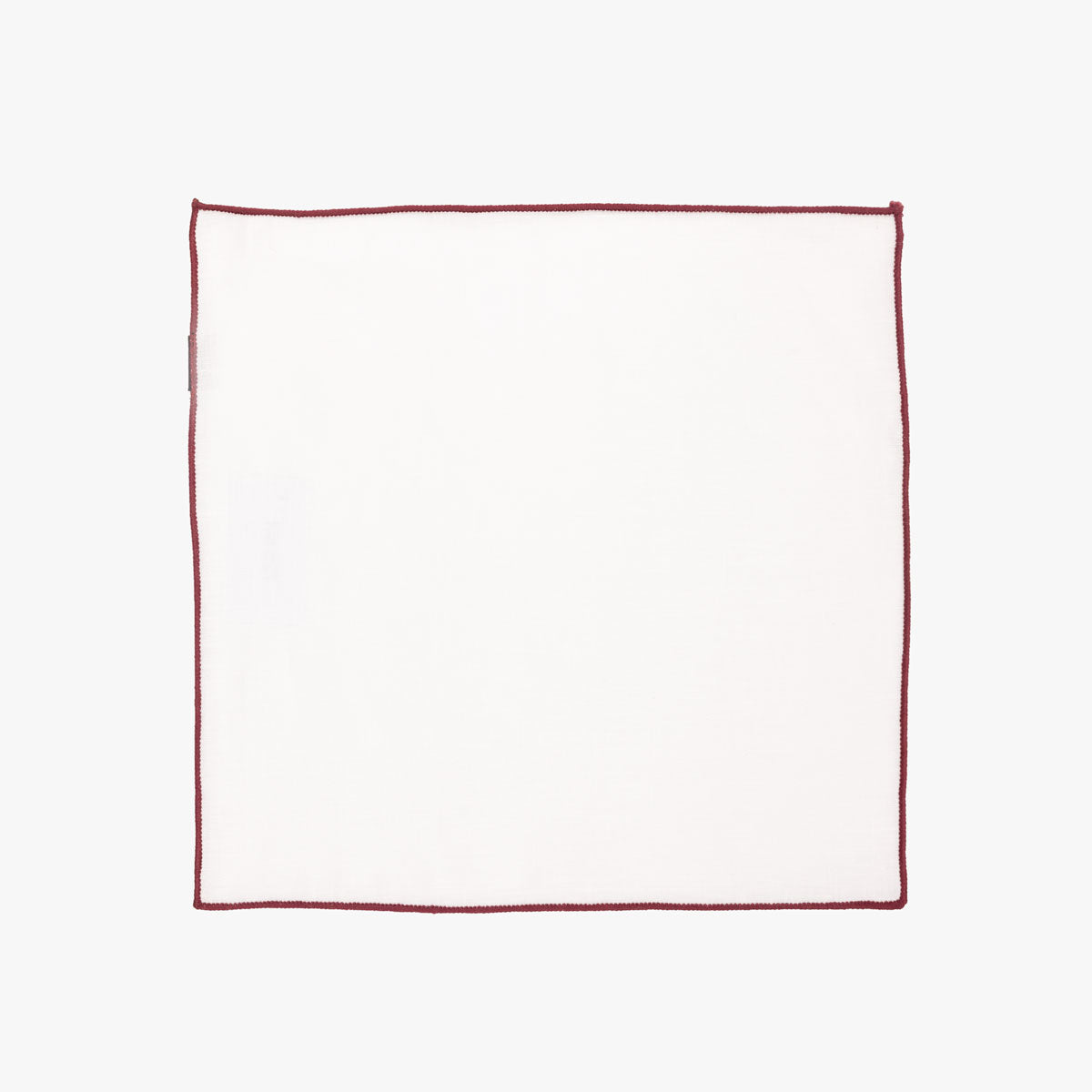 Einstecktuch aus Leinen aus Weiß und Rot dkl. rot Bild 2