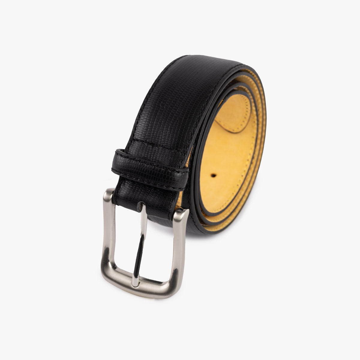 Glattleder Gürtel in schwarz mit Schlangenmuster schwarz Bild 2