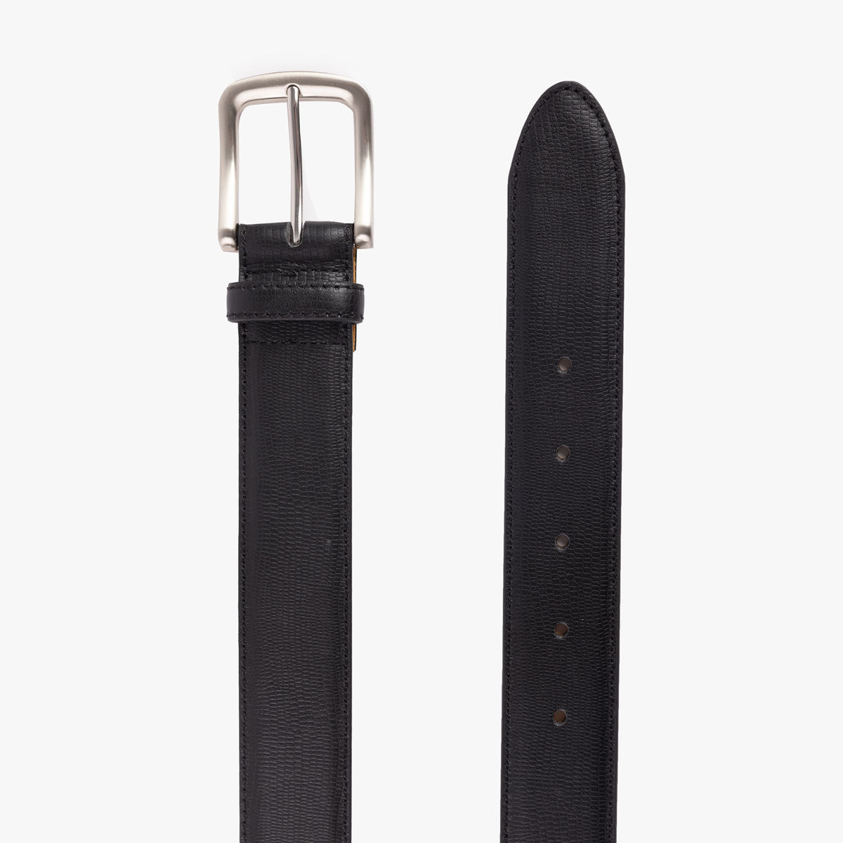 Glattleder Gürtel in schwarz mit Schlangenmuster schwarz Bild 3