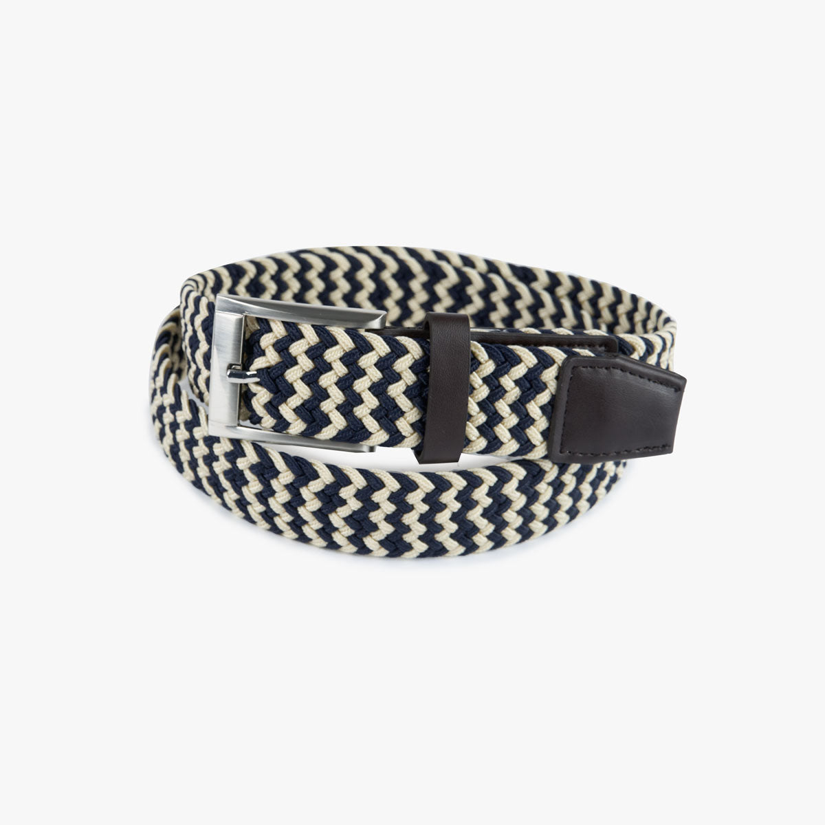 Gürtel Stretch Beige und Dunkelblau white/drk. blue Bild 1