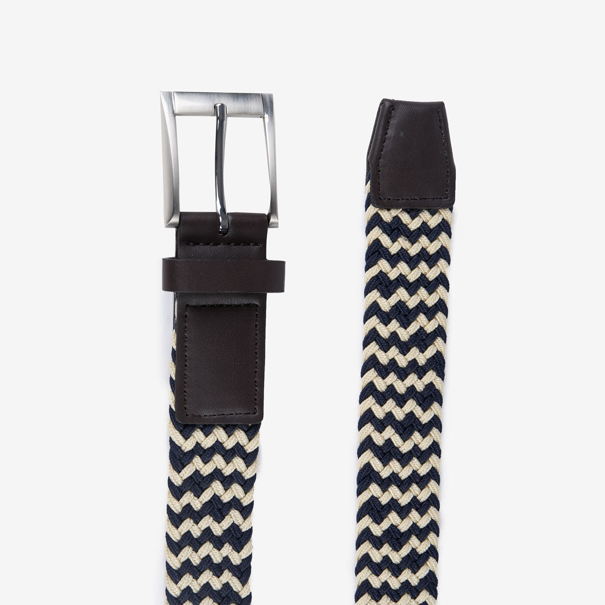 Gürtel Stretch Beige und Dunkelblau white/drk. blue Bild 3