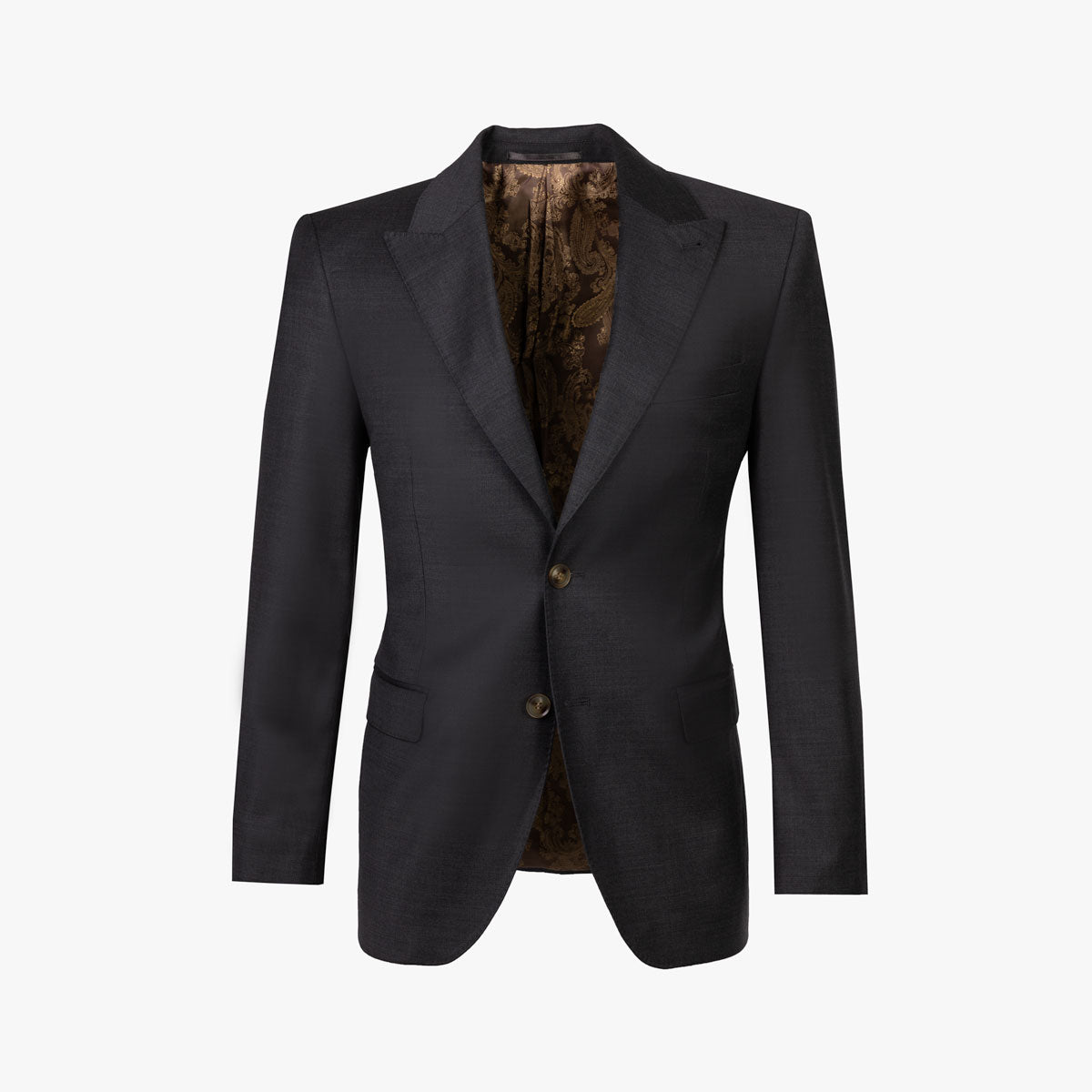 Anzug Fano/N mit steigendem Revers und R-Bund in anthrazit charcoul Bild 8