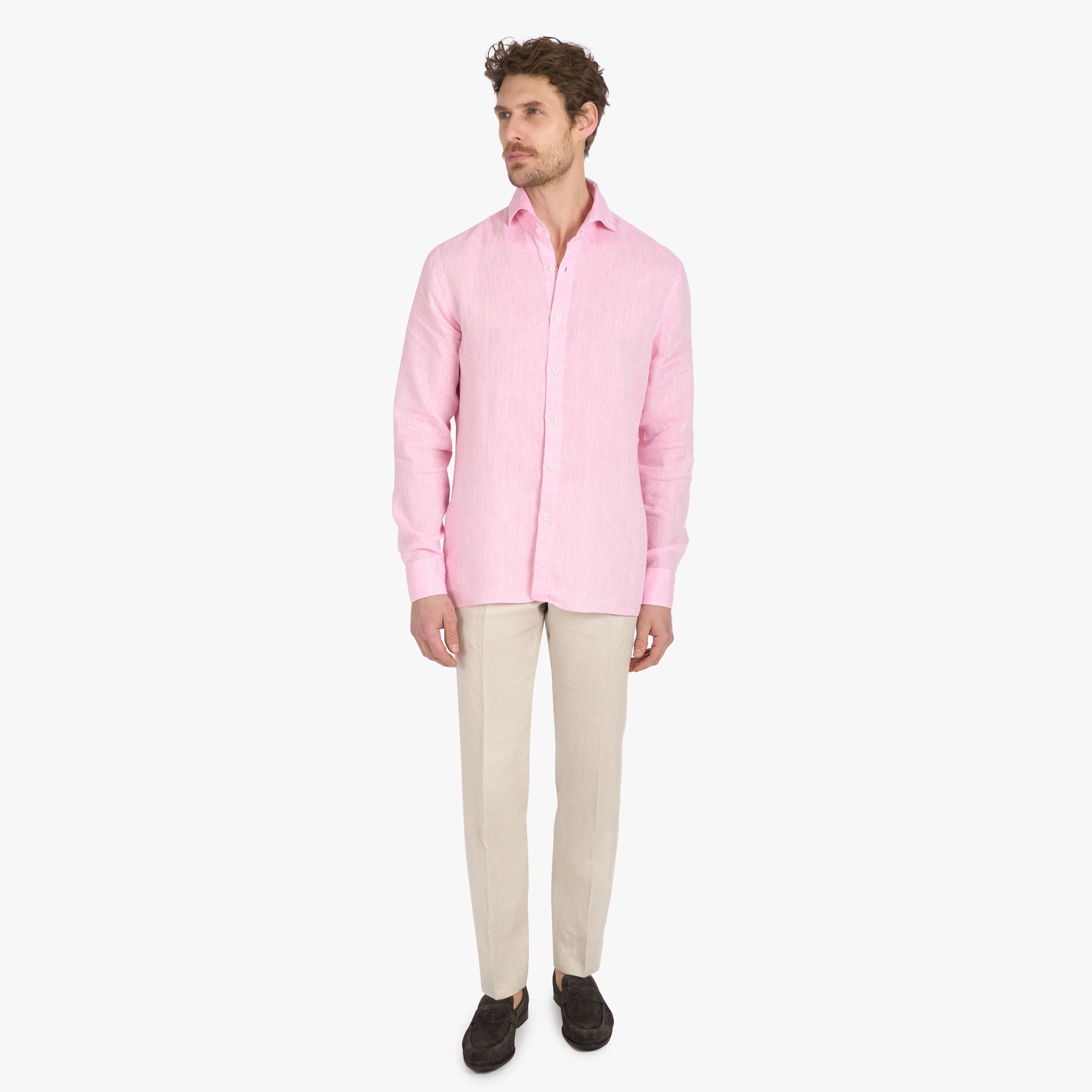 Leinenhemd in Rosa pink Bild 4