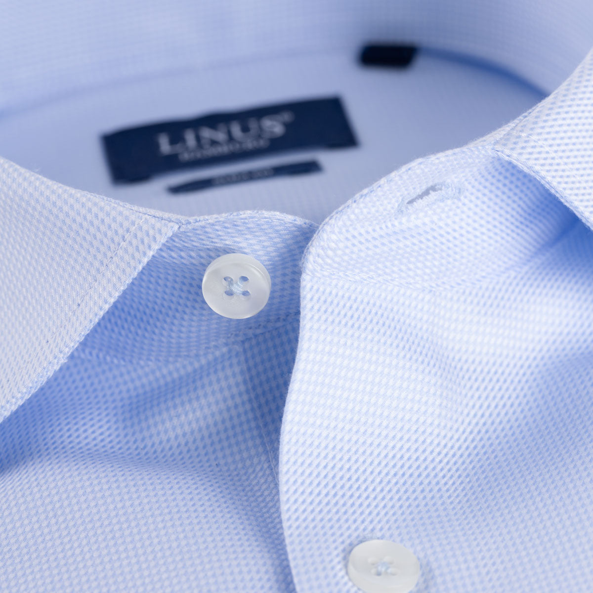 Slim Fit Hemd aus Baumwolle in hellblau mit Struktur hellblau Bild 2