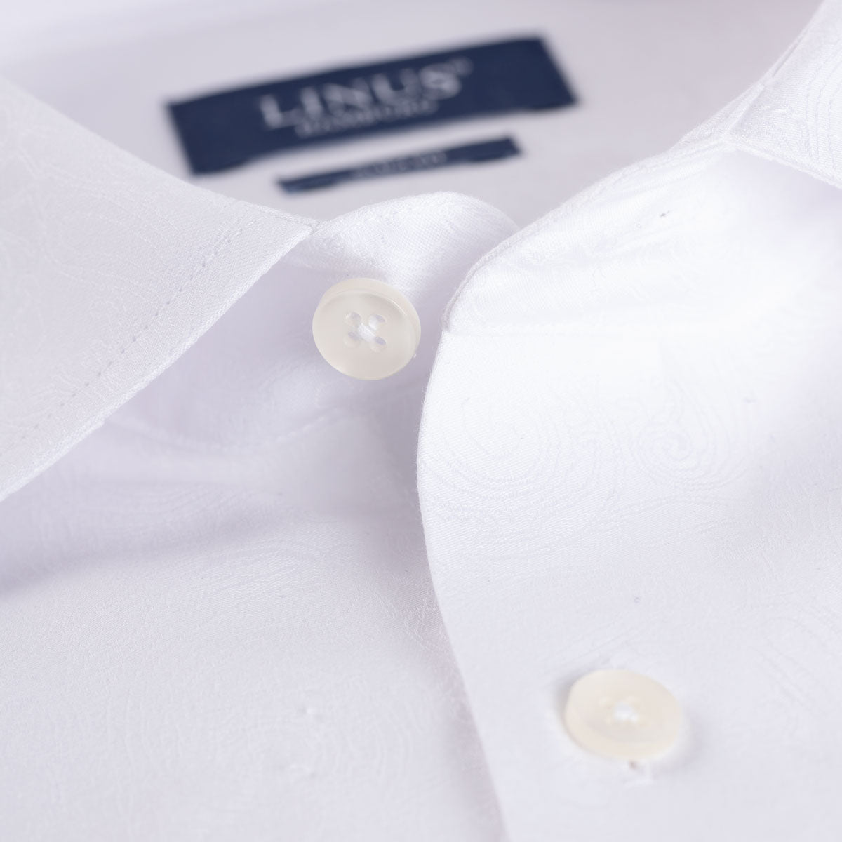 Slim Fit Hemd aus Baumwolle in weiß mit Paisley Muster weiß paisley Bild 2