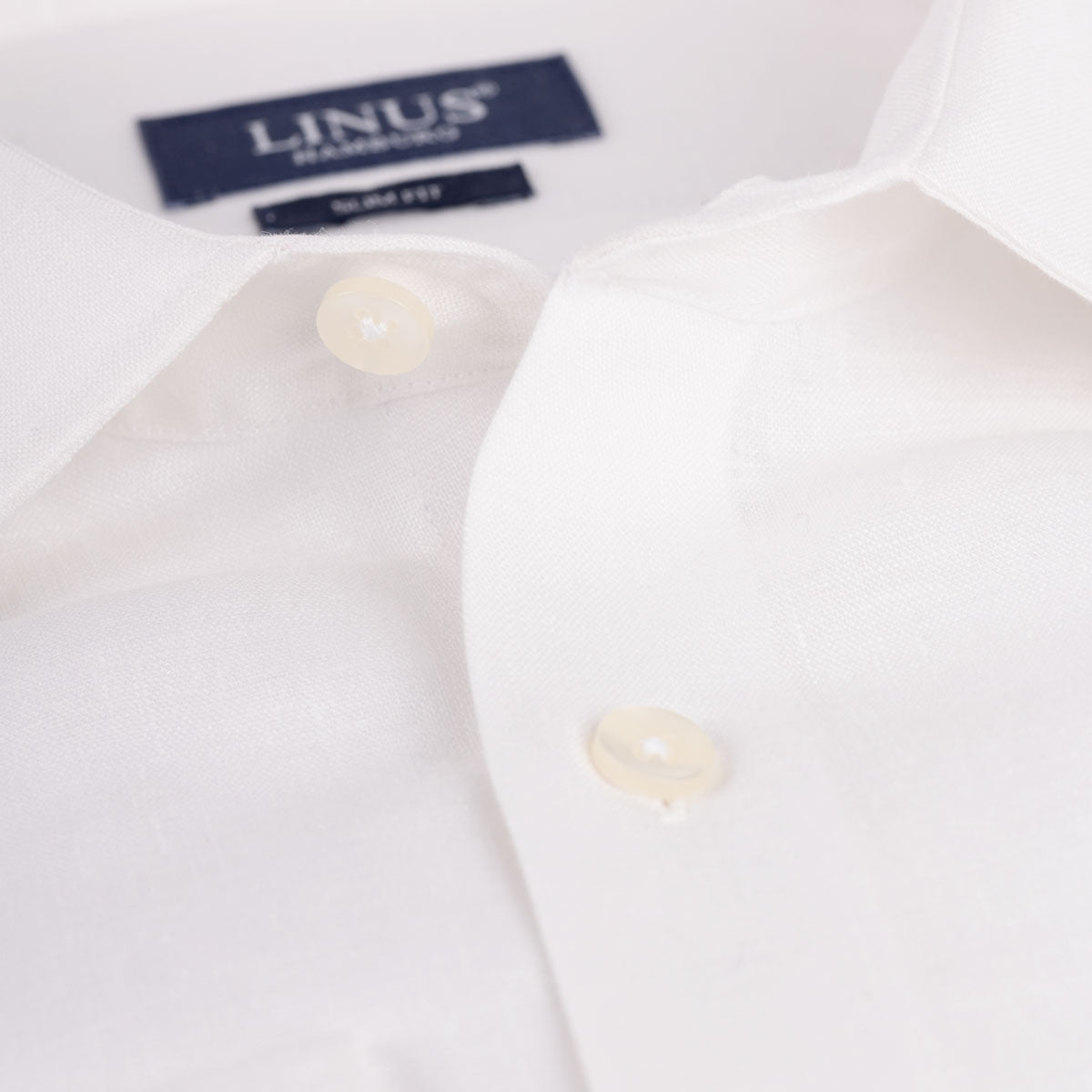 Slim Fit Hemd aus Leinen in weiß weiß Bild 2