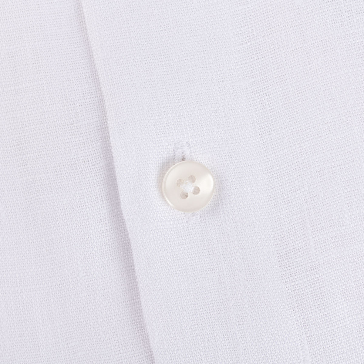 Slim Fit Hemd aus weißem reinem Leinen weiss Bild 3