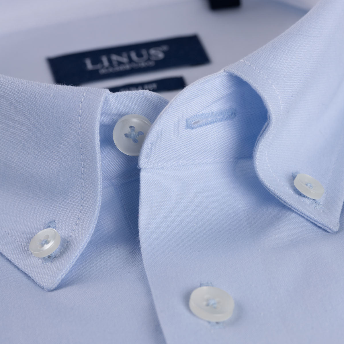 Slim Fit Hemd in hellblau mit Button Down Kragen hellblau Bild 2