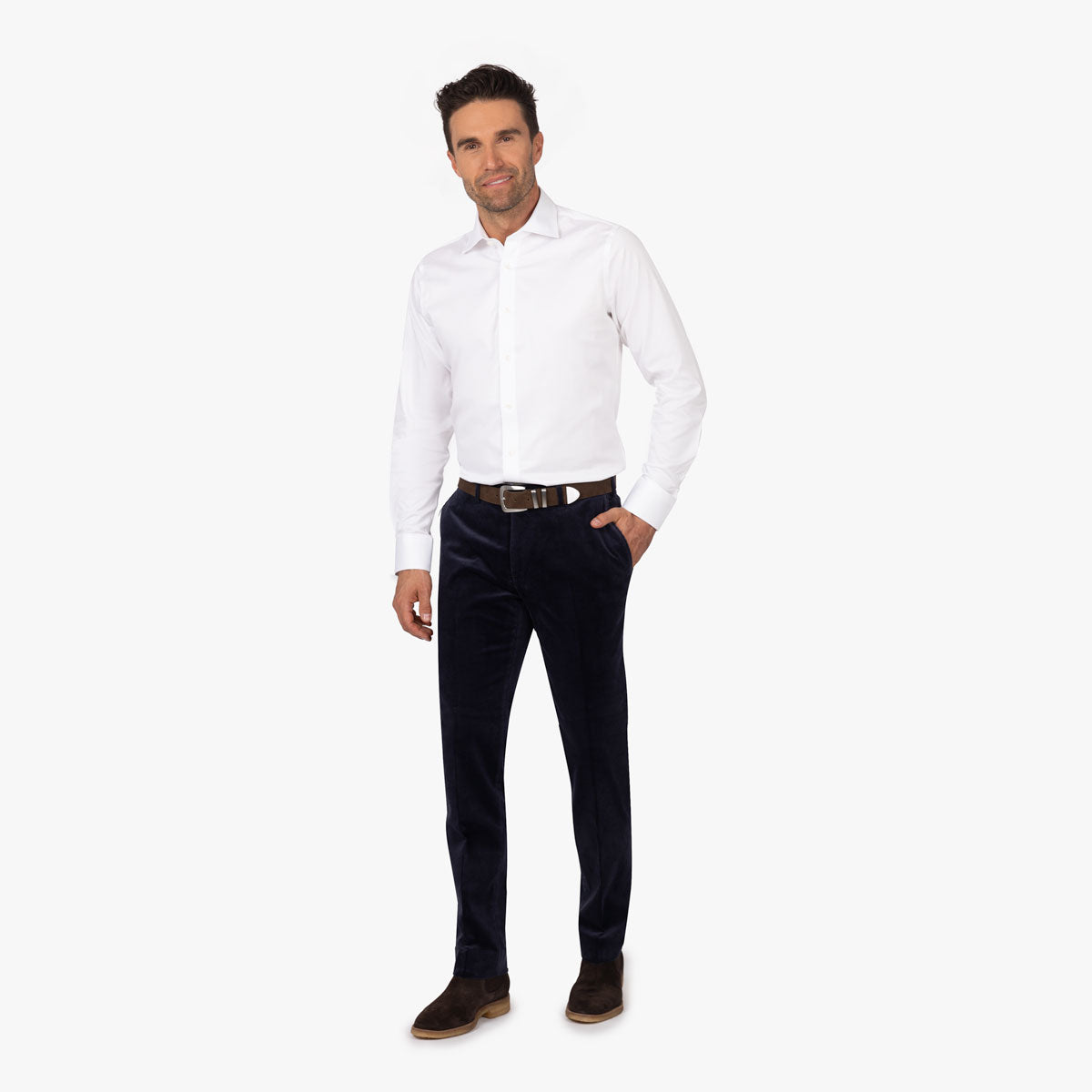 Slim Fit Hemd in Weiß aus Baumwolle white Bild 2