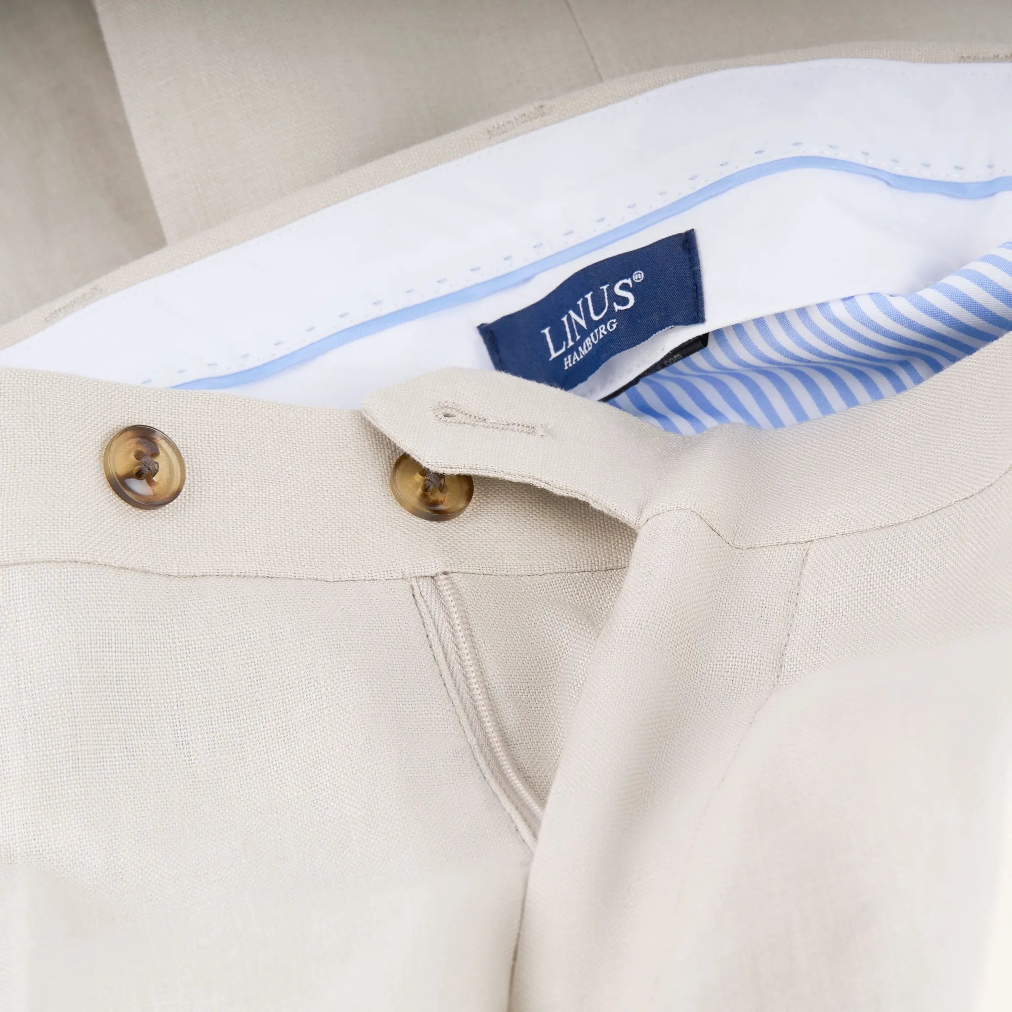 Baukastenanzug Pesaro aus Leinen in Creme