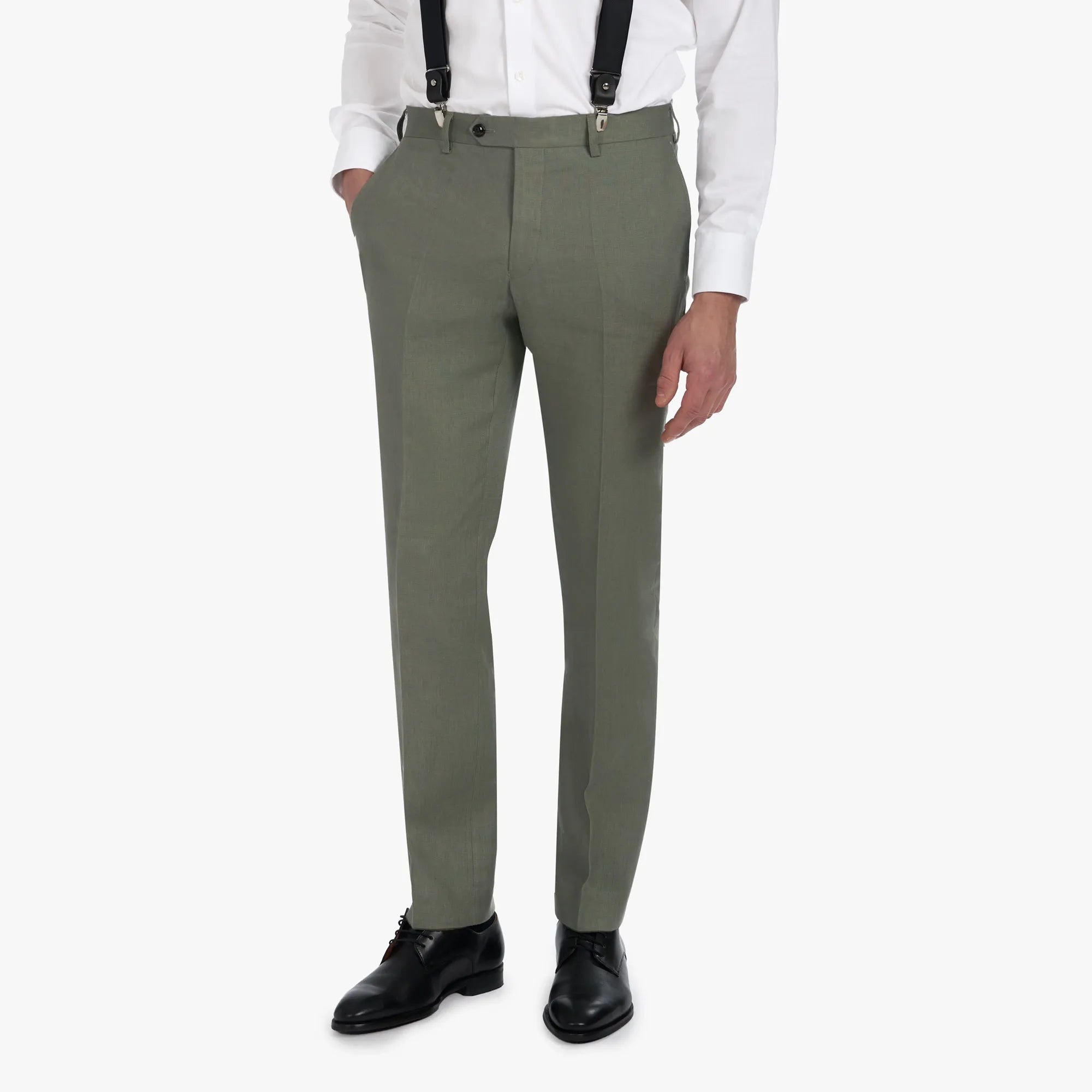 Baukastenanzug Pesaro aus Leinen in Grün