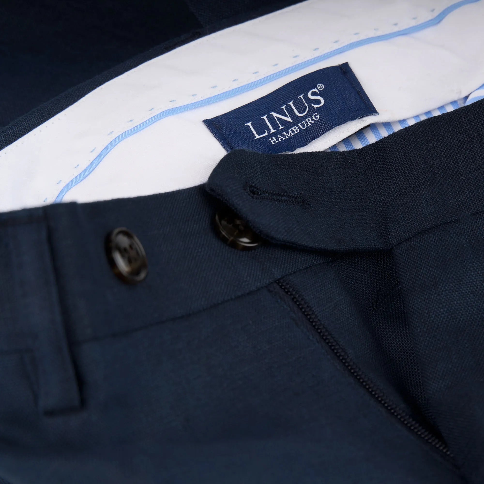 Baukastenanzug Pesaro aus Leinen in Dunkelblau