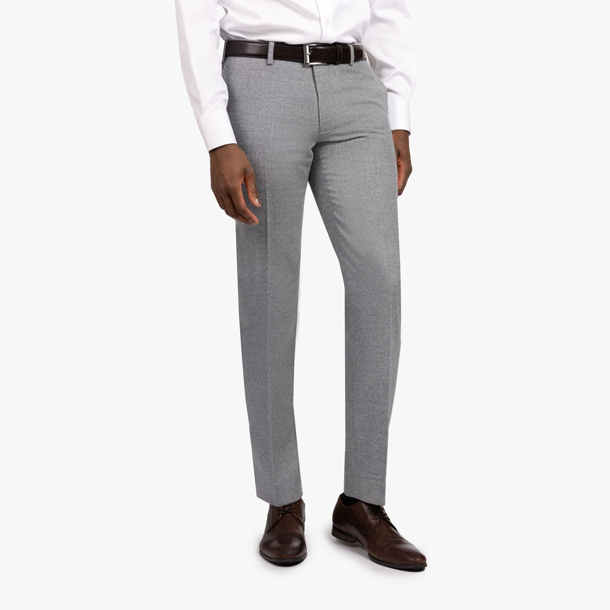 Hose Rome aus Flanell in Hellgrau