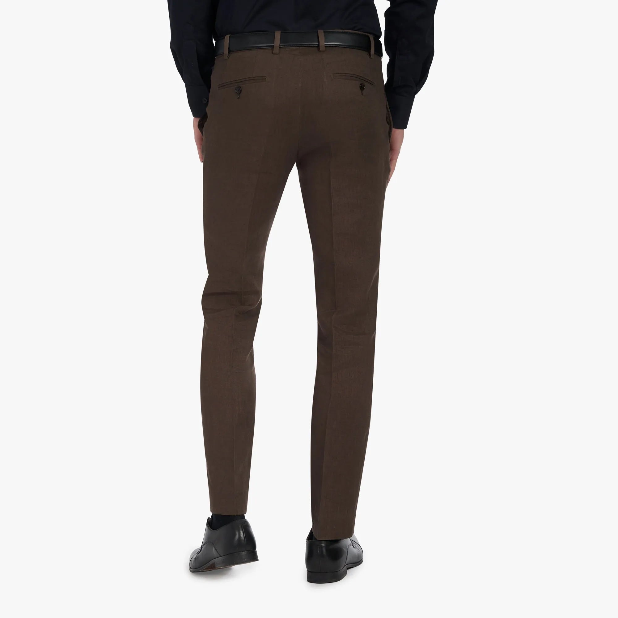 Baukastenanzug Genf/D aus Leinen in Braun