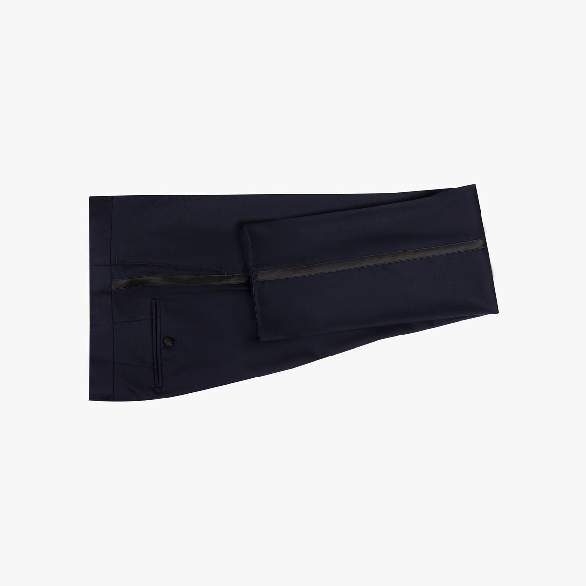 Dunkelblaue Anzughose mit Details.
