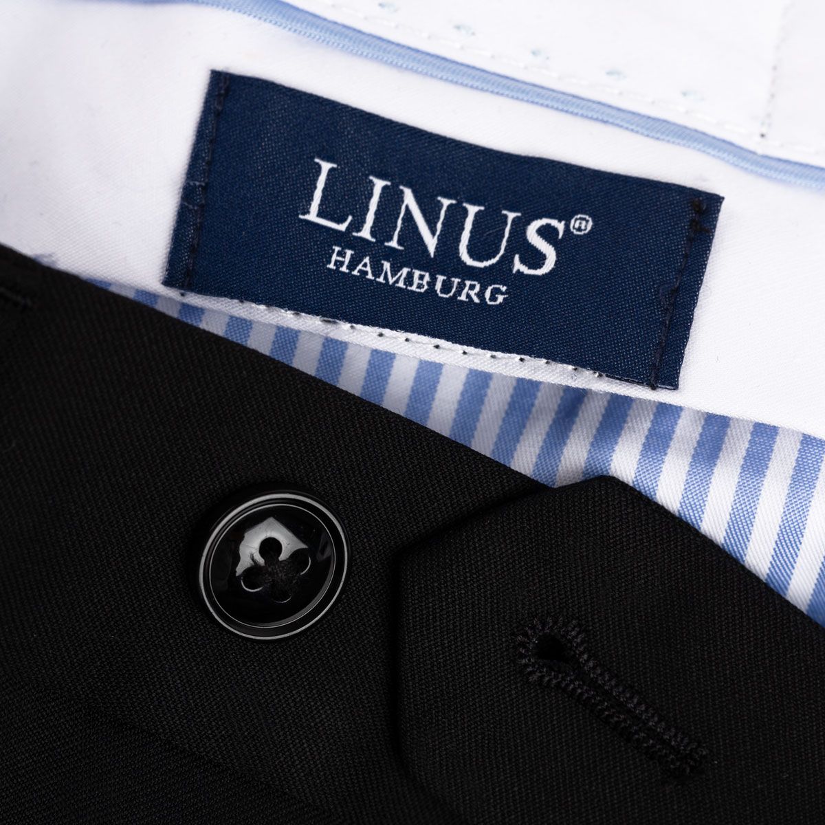 Sakko und Hemd mit LINUS-Label.