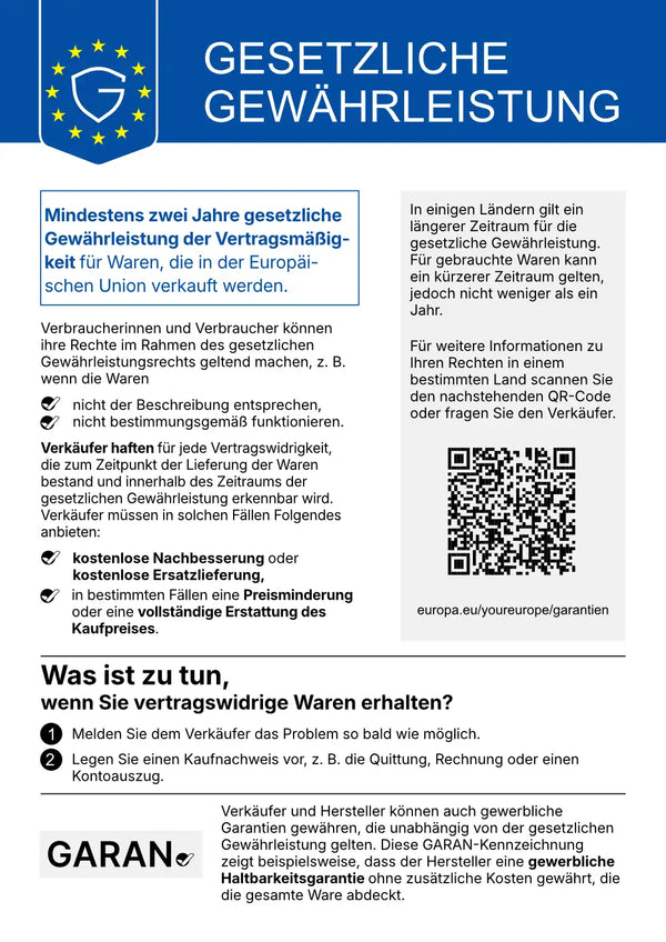 EU-Gewährleistungslabel