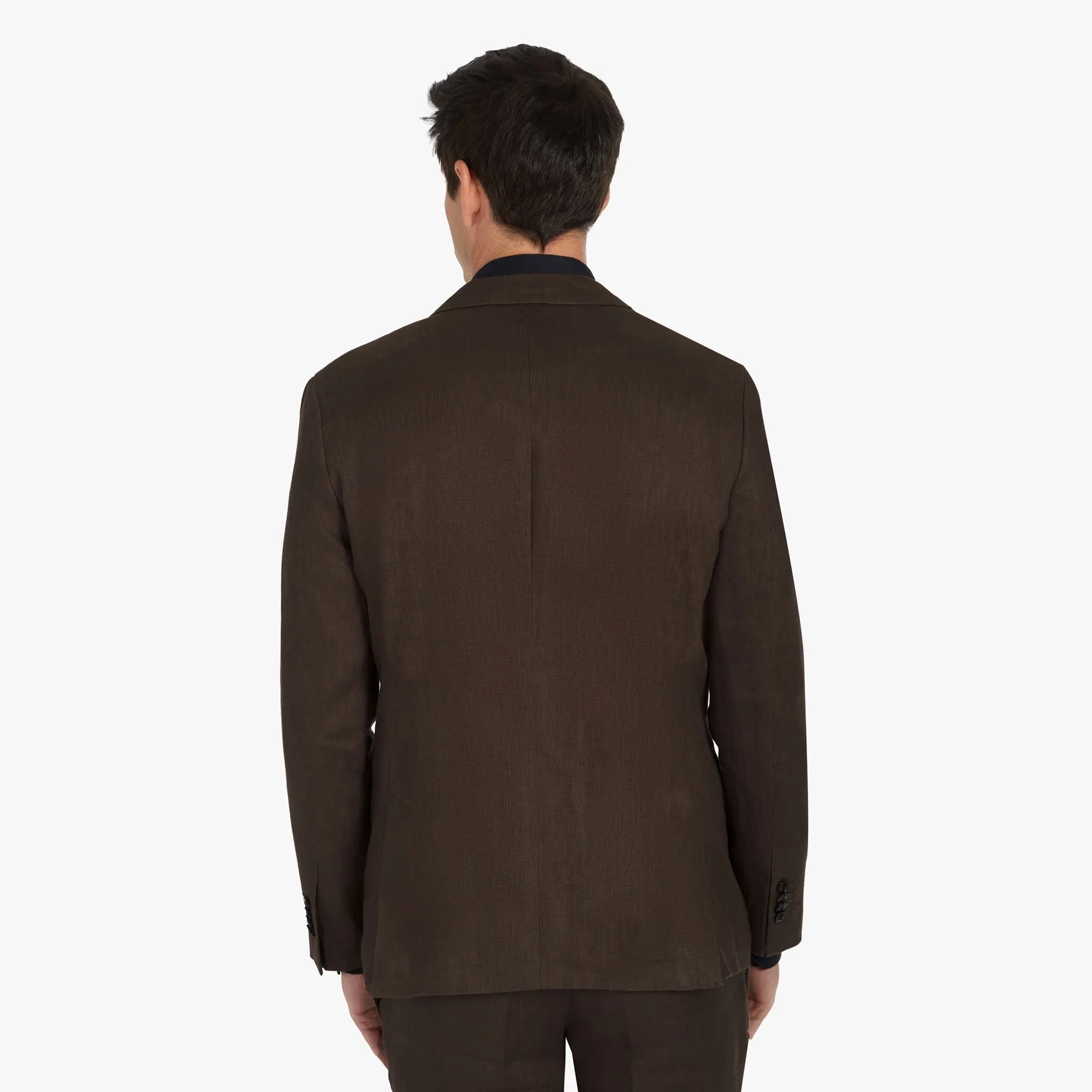 Baukastenanzug Genf/D aus Leinen in Braun