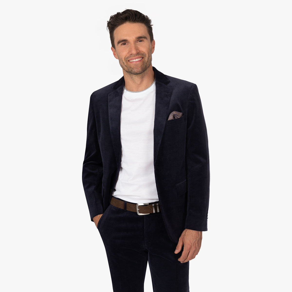 Mann in elegantem Anzug.