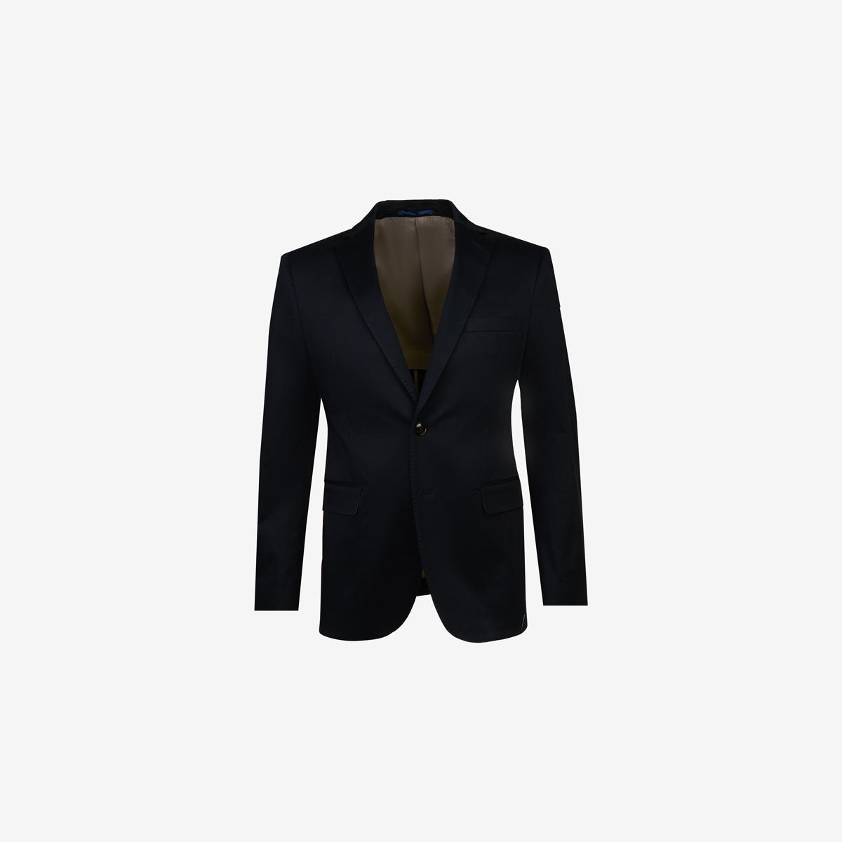 Schwarzes Herren-Sakko auf weißem Hintergrund.