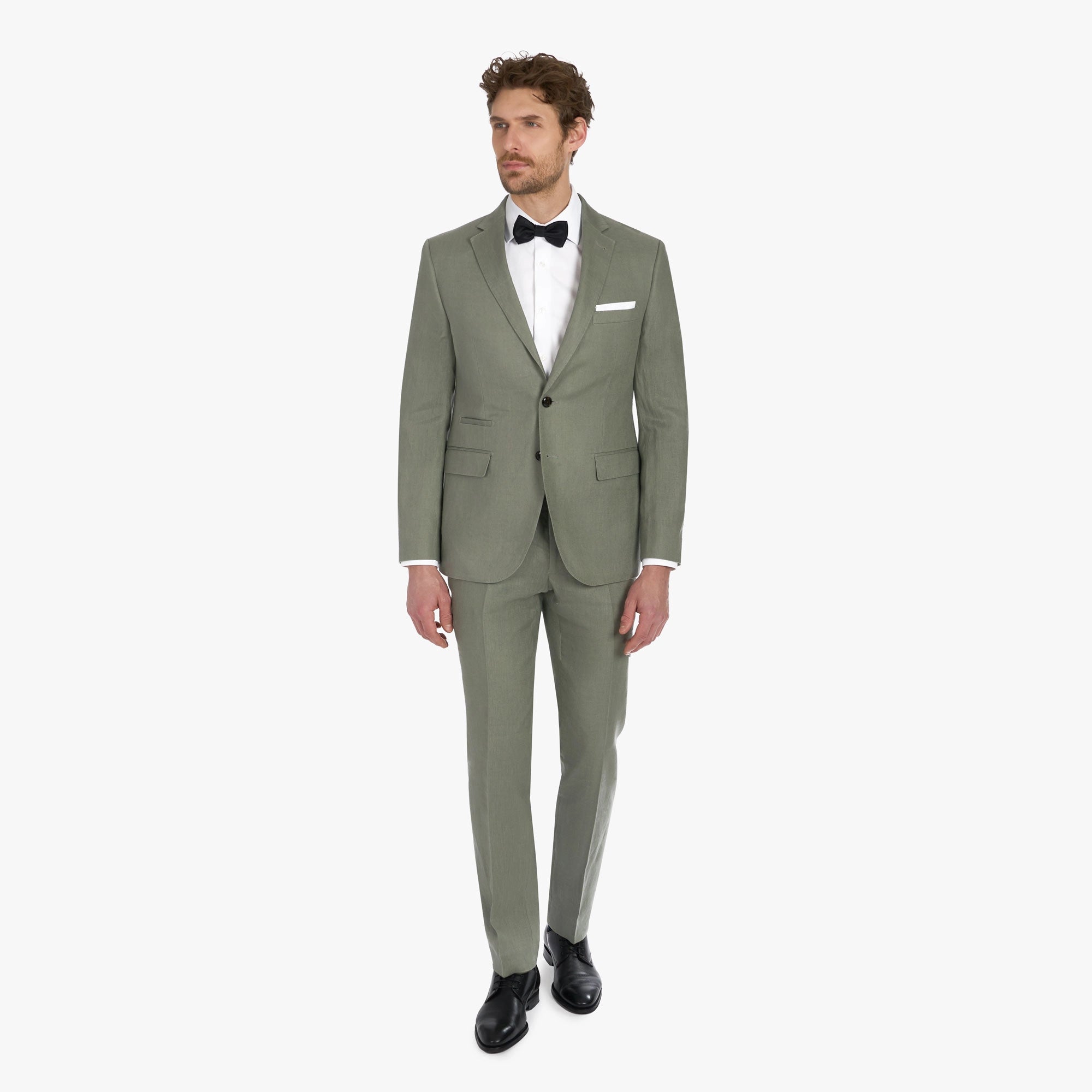 Baukastenanzug Pesaro aus Leinen in Grün