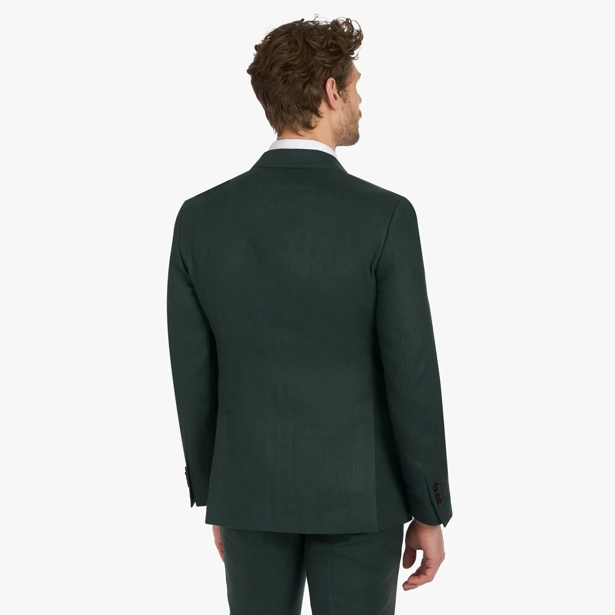 Baukastenanzug Pesaro aus Leinen in Dunkelgrün