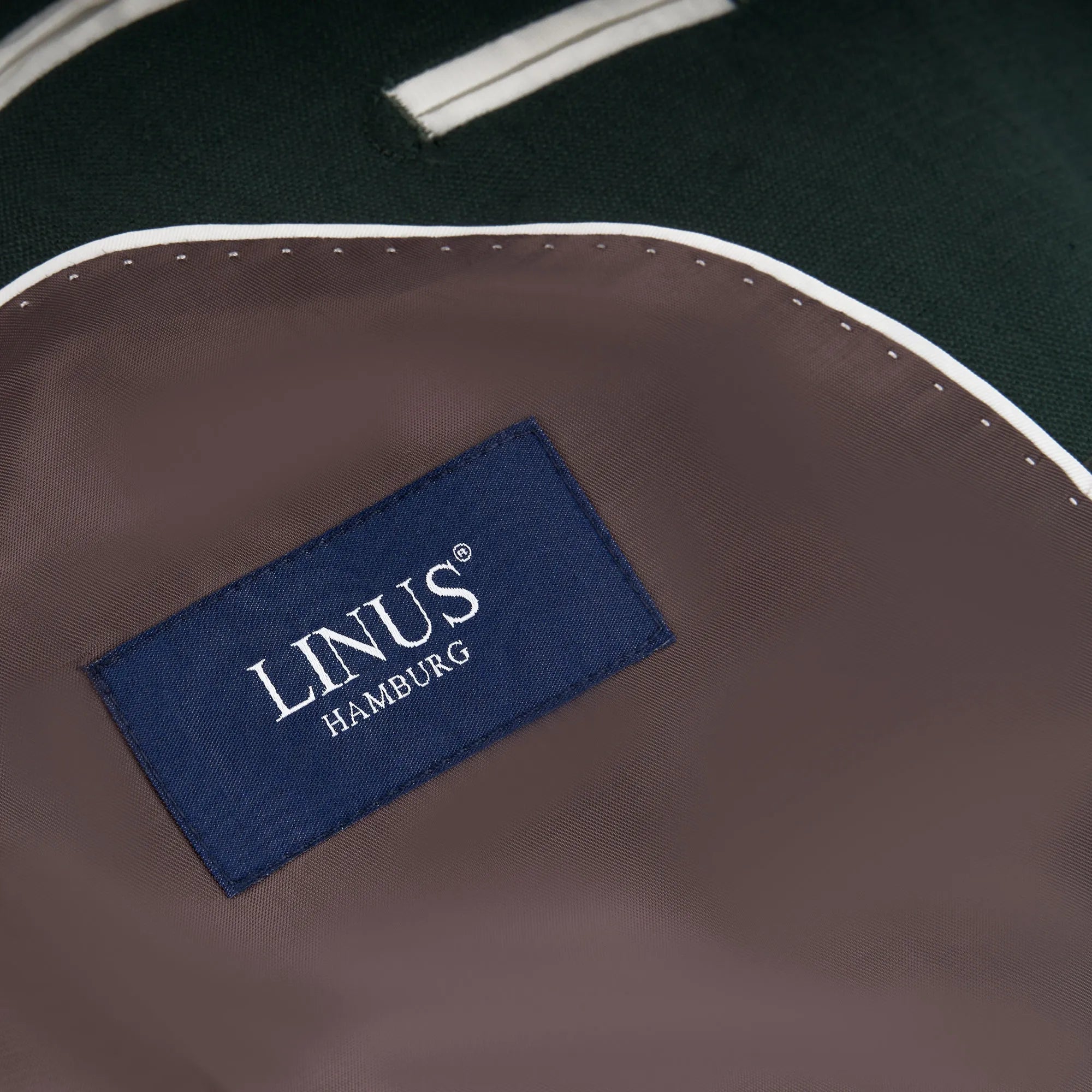 Baukastenanzug Pesaro aus Leinen in Dunkelgrün