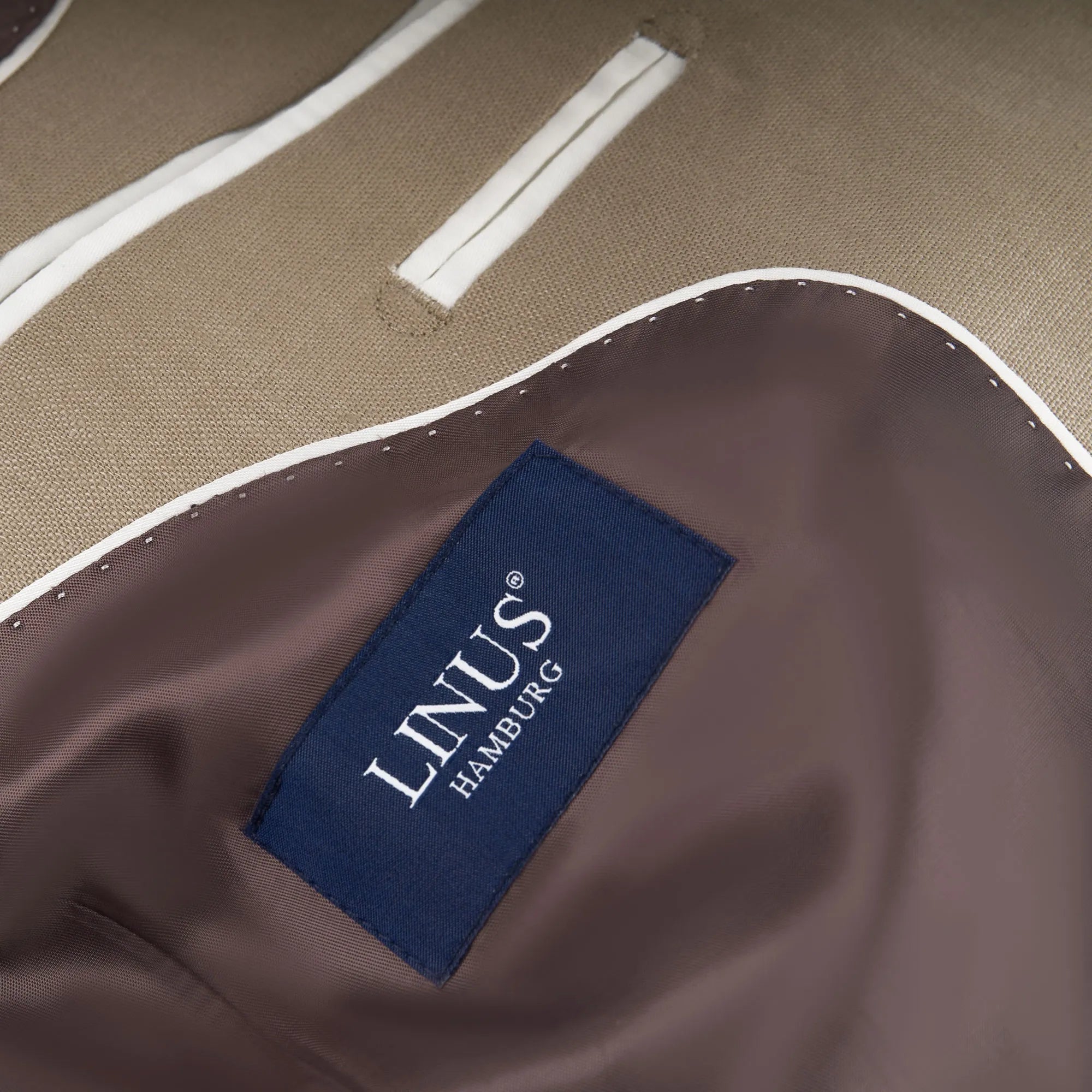 Baukastenanzug Pesaro aus Leinen in Hellbraun