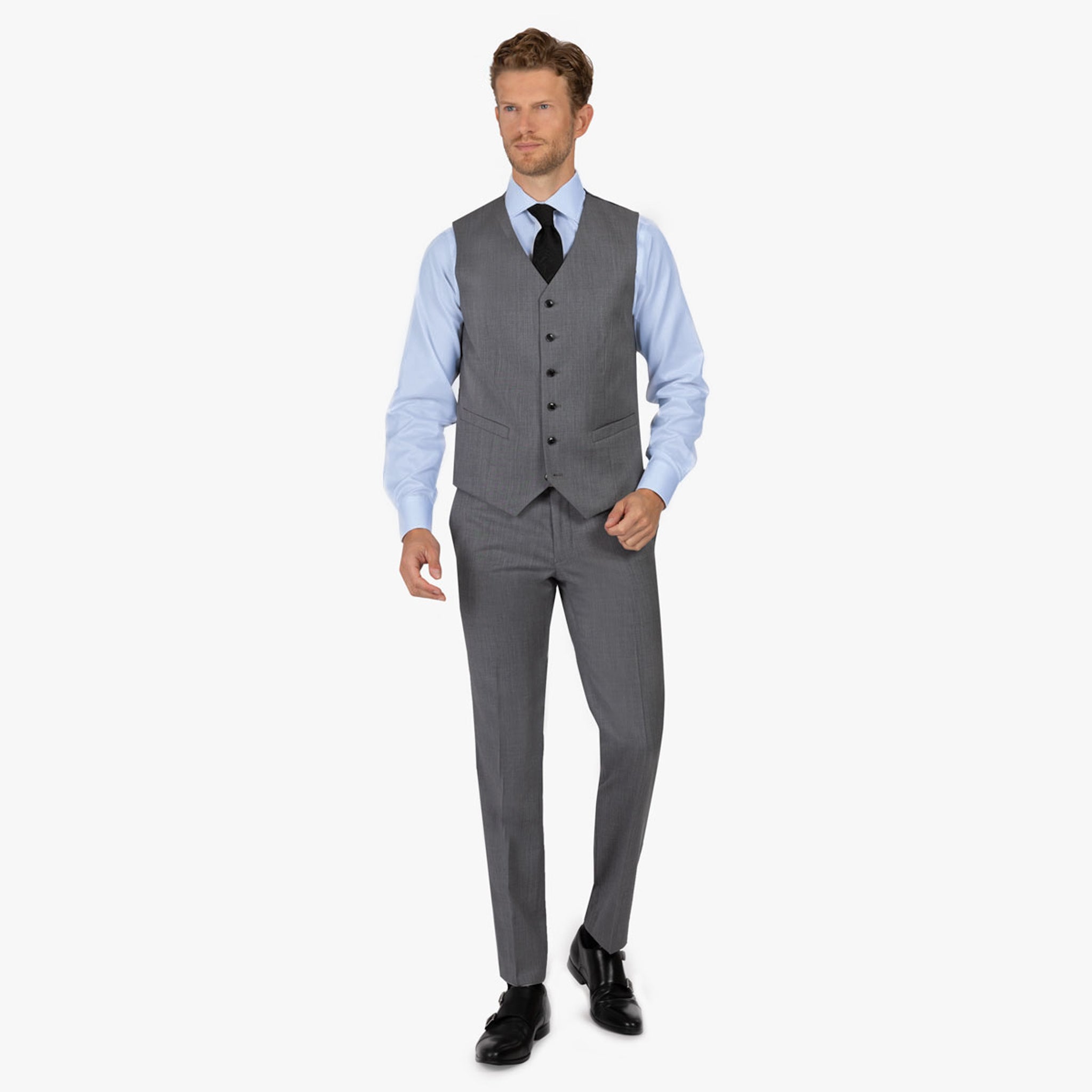 Mann in eleganter Herrenmode gekleidet.