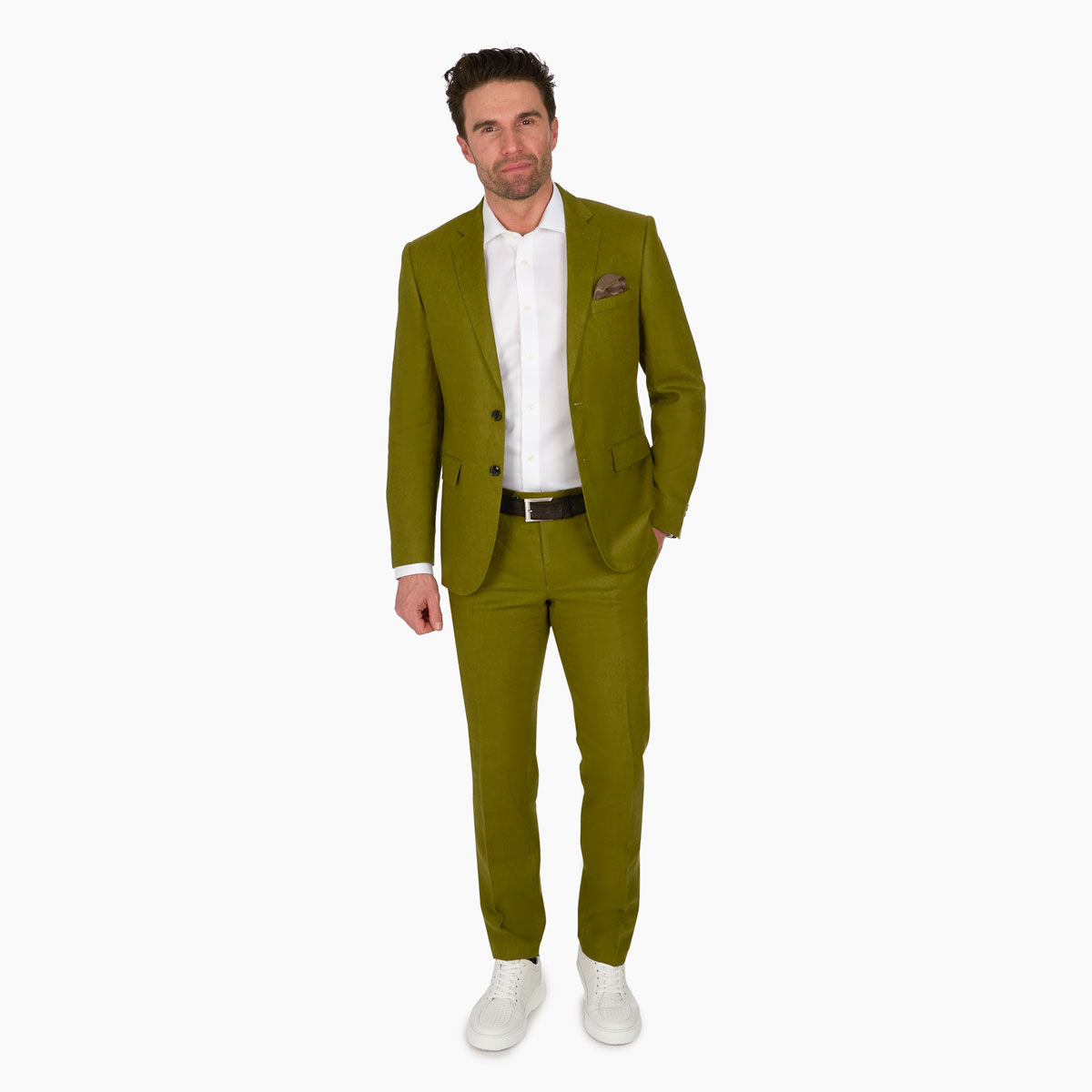 Anzug Genf in Grün aus Leinen grün Bild 10