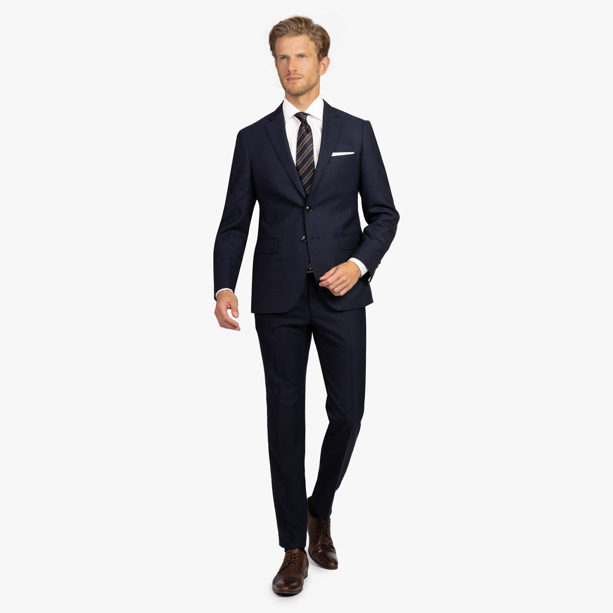 Anzug Genf mit Struktur in dunkelblau drk. blue Bild 10