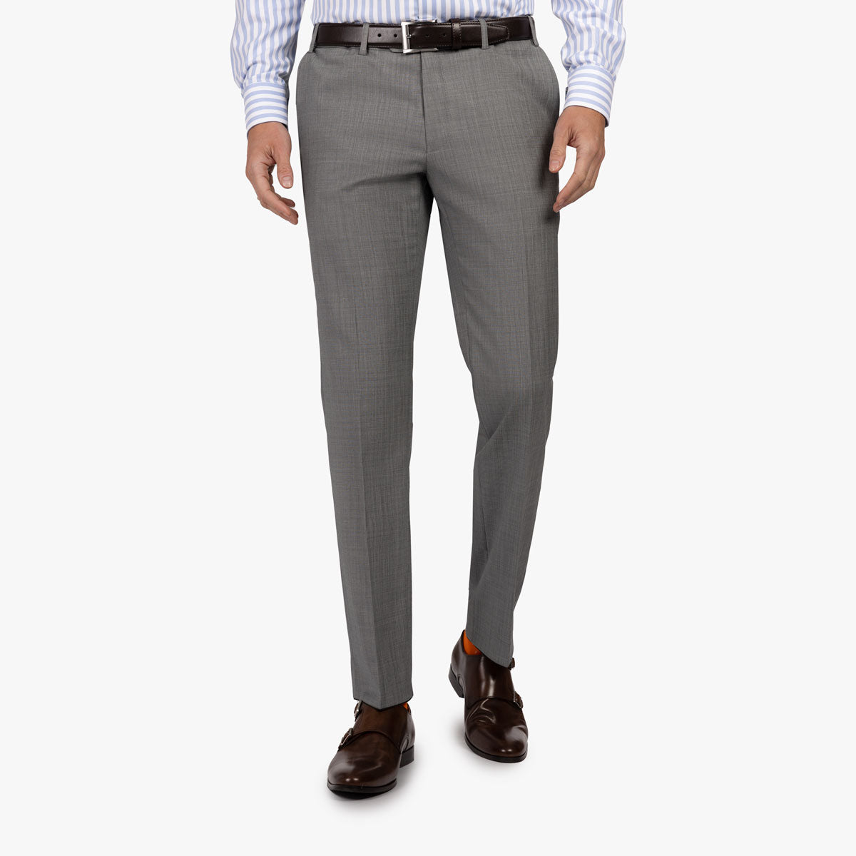 Anzug Havanna mit aufgesetzen Taschen in grau meliert grau/gemustert Bild 5