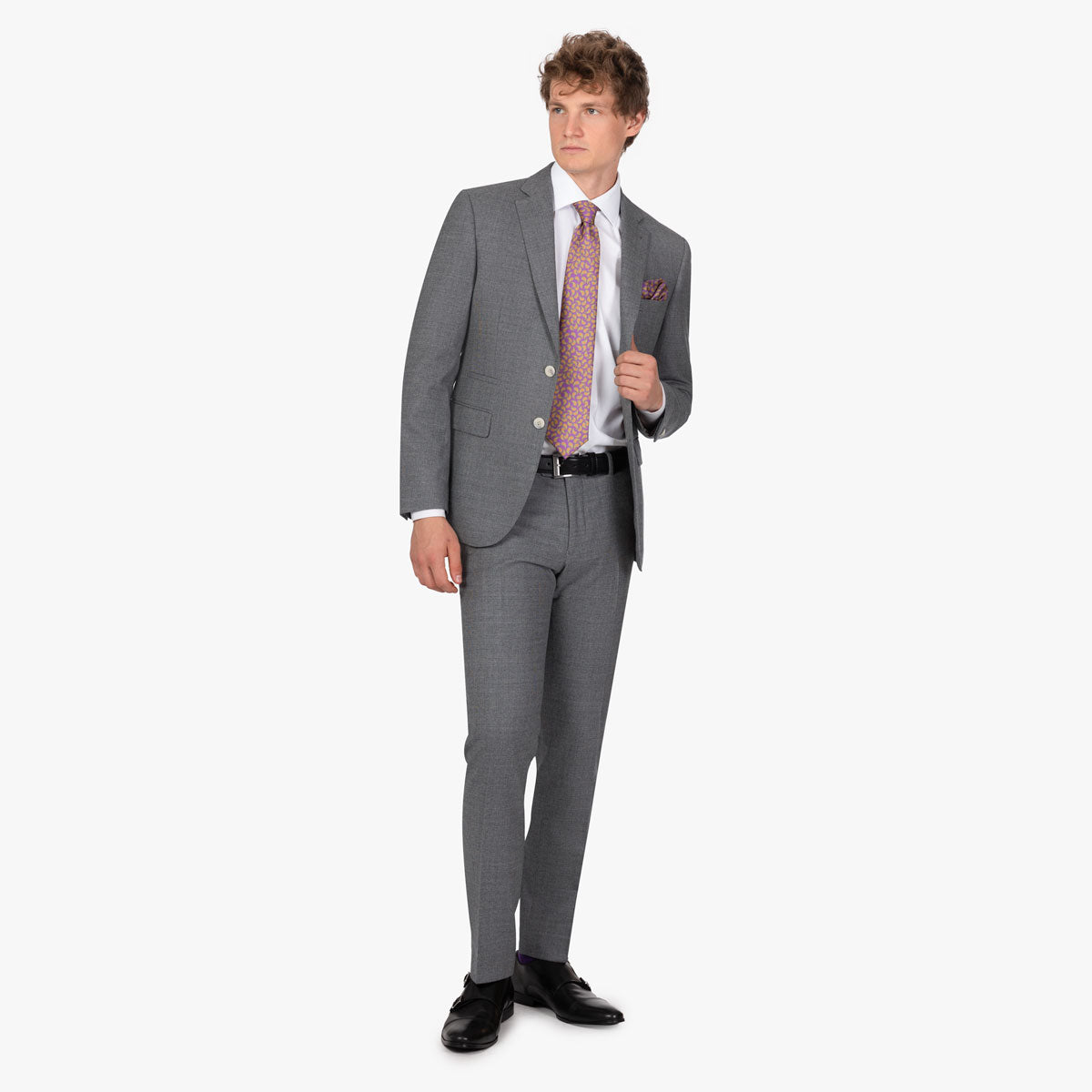 Anzug Pesaro aus Super 80's Wolle in Hellgrau grau Bild 11