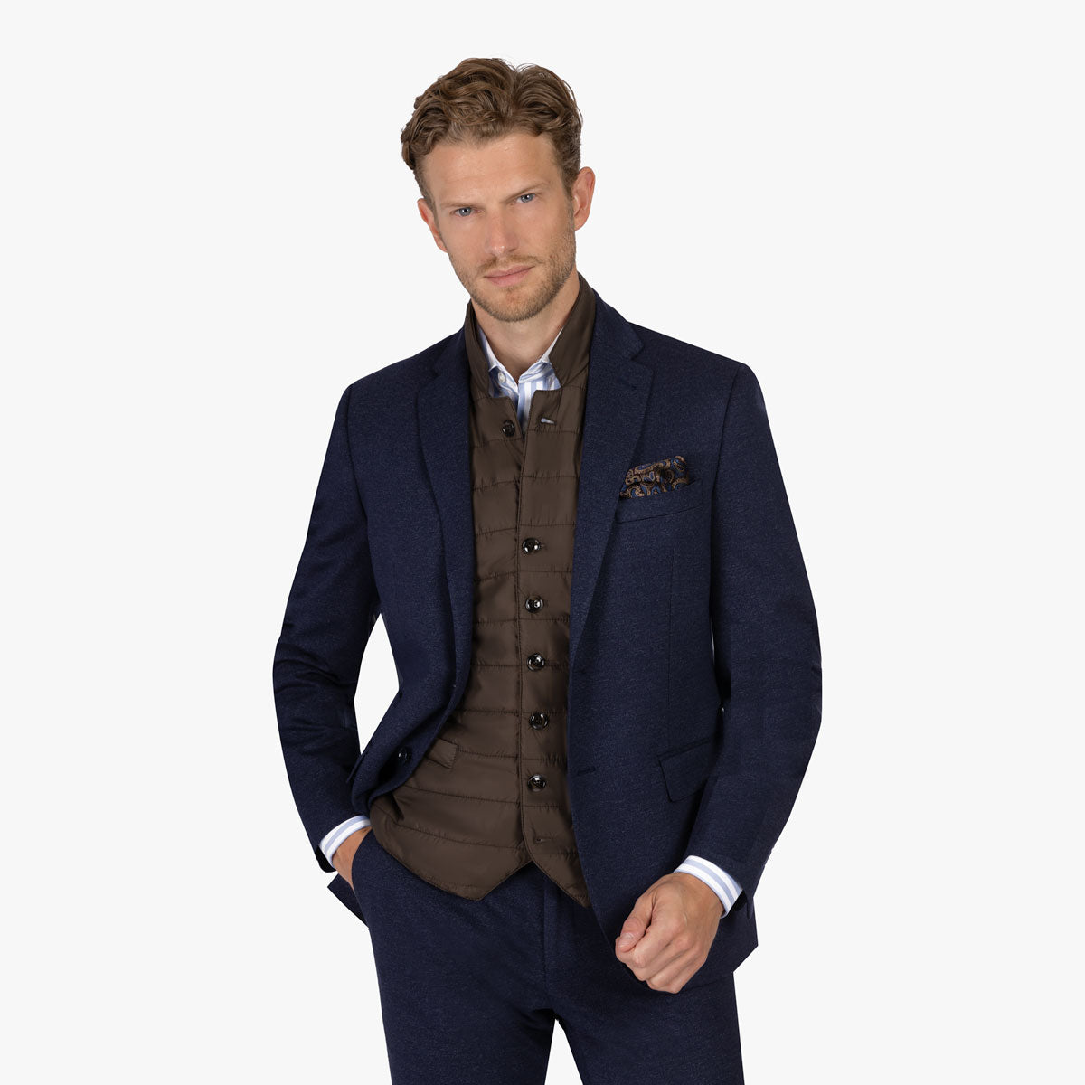 Anzug Pesaro in Dunkelblau blau/gemustert Bild 2