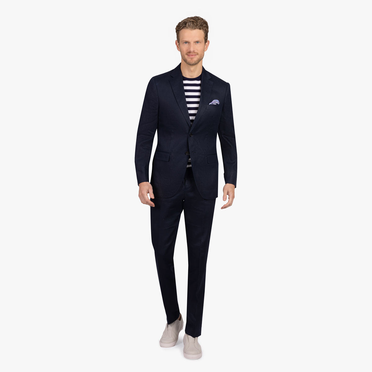 Anzug Prato aus 100% Leinen in dunkelblau dkl. blau Bild 1