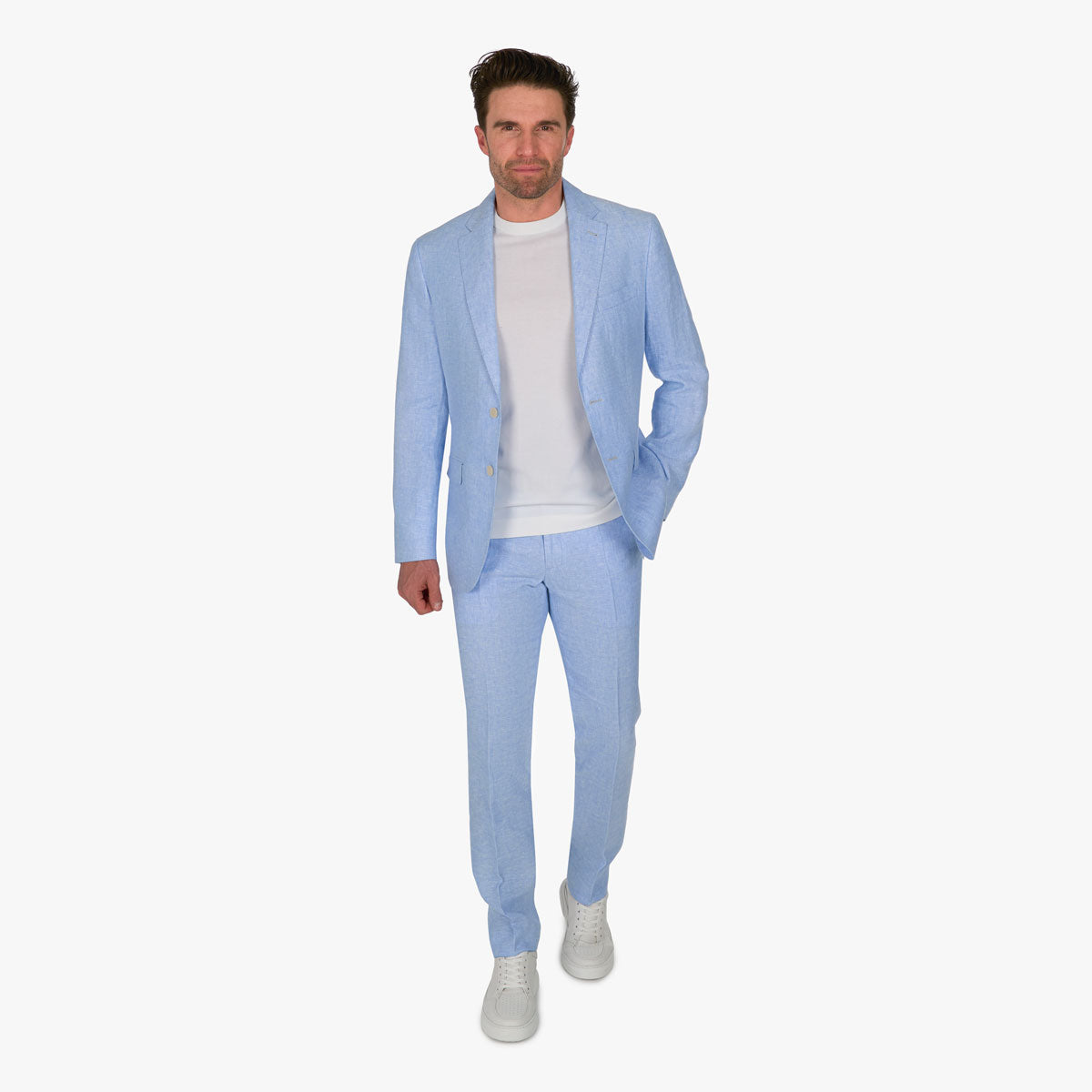 Anzug Prato in Hellblau aus Leinen hellblau Bild 1
