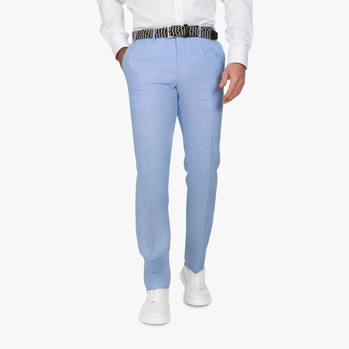 Anzug Prato in Hellblau aus Leinen hellblau Bild 4