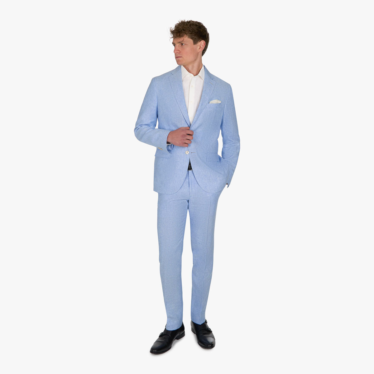 Anzug Prato in Hellblau aus Leinen hellblau Bild 9