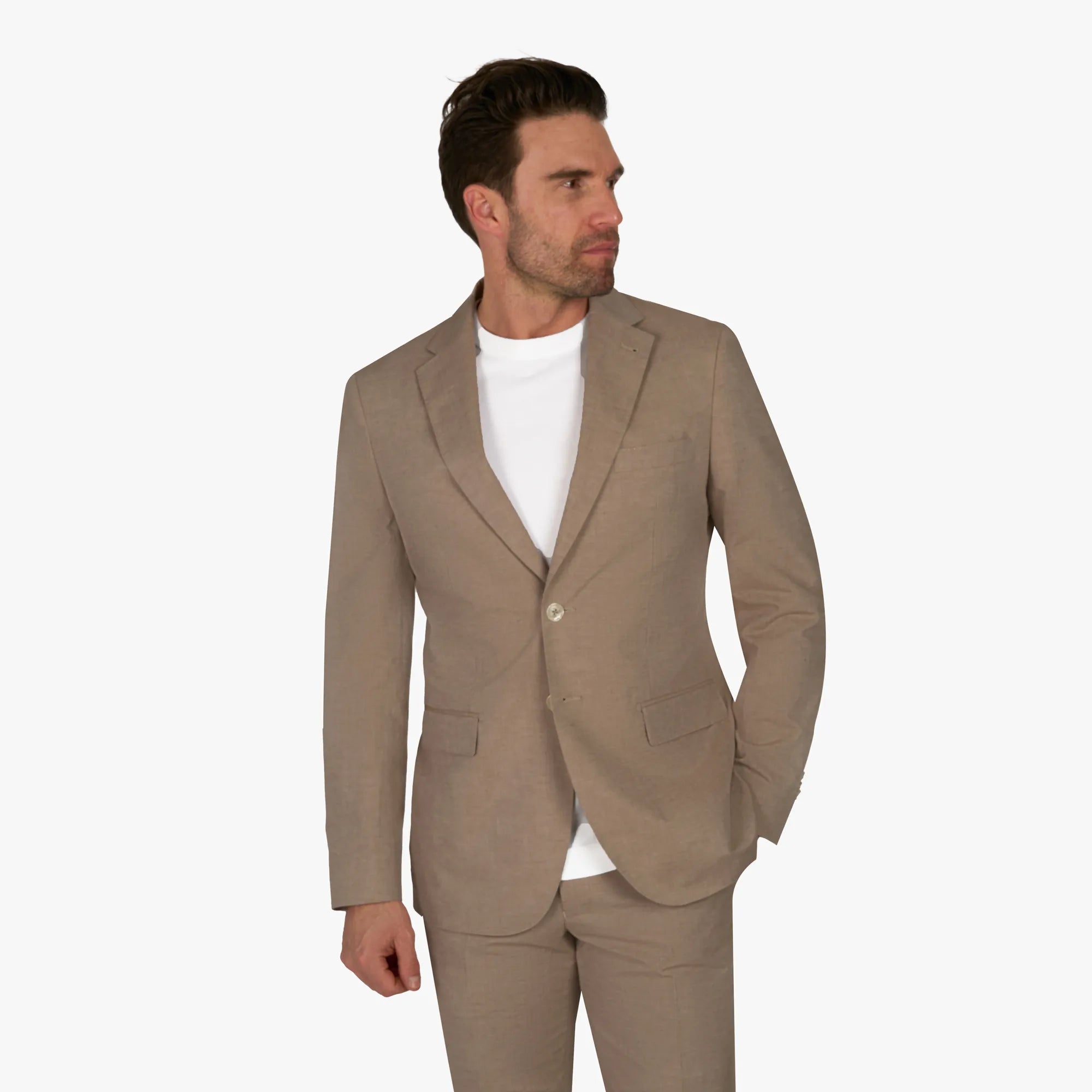 Anzug Prato mit R-Bund in Beige beige Bild 2