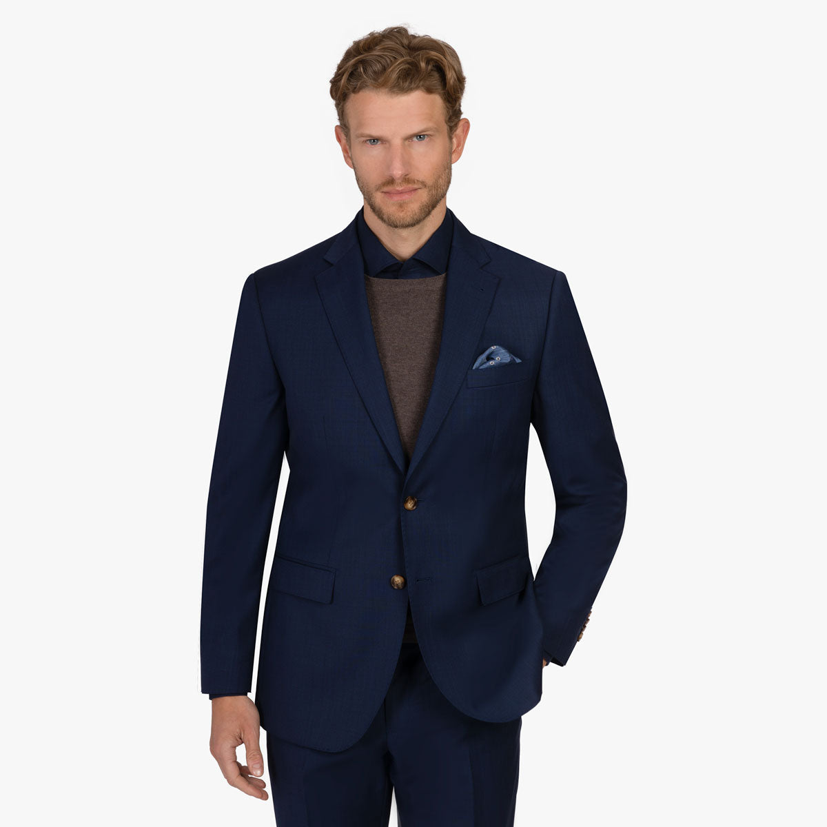 Anzug Prato mit R-Bund in blau blau Bild 2