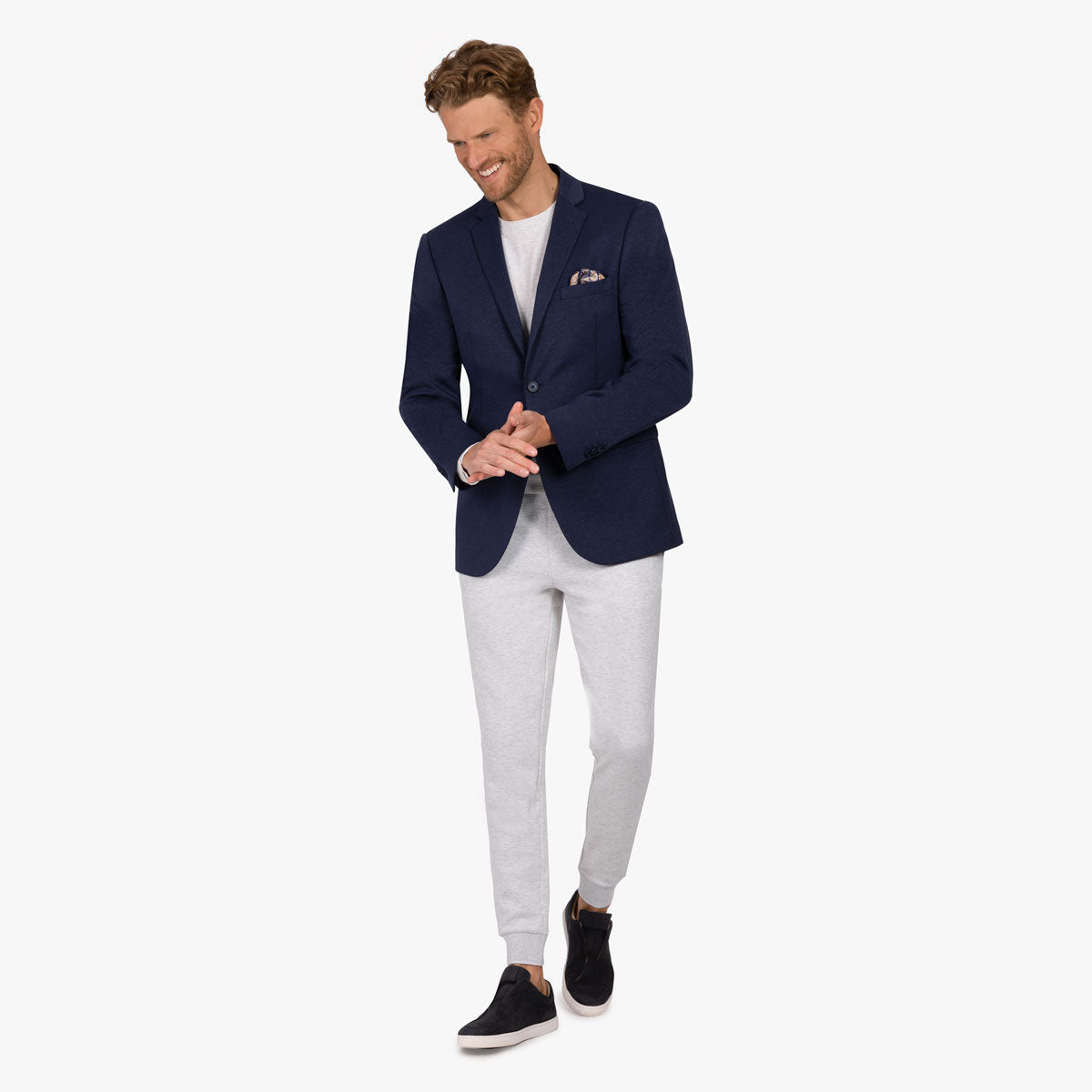 Baukastensakko Biella aus Jerseystoff in blau blau Bild 3
