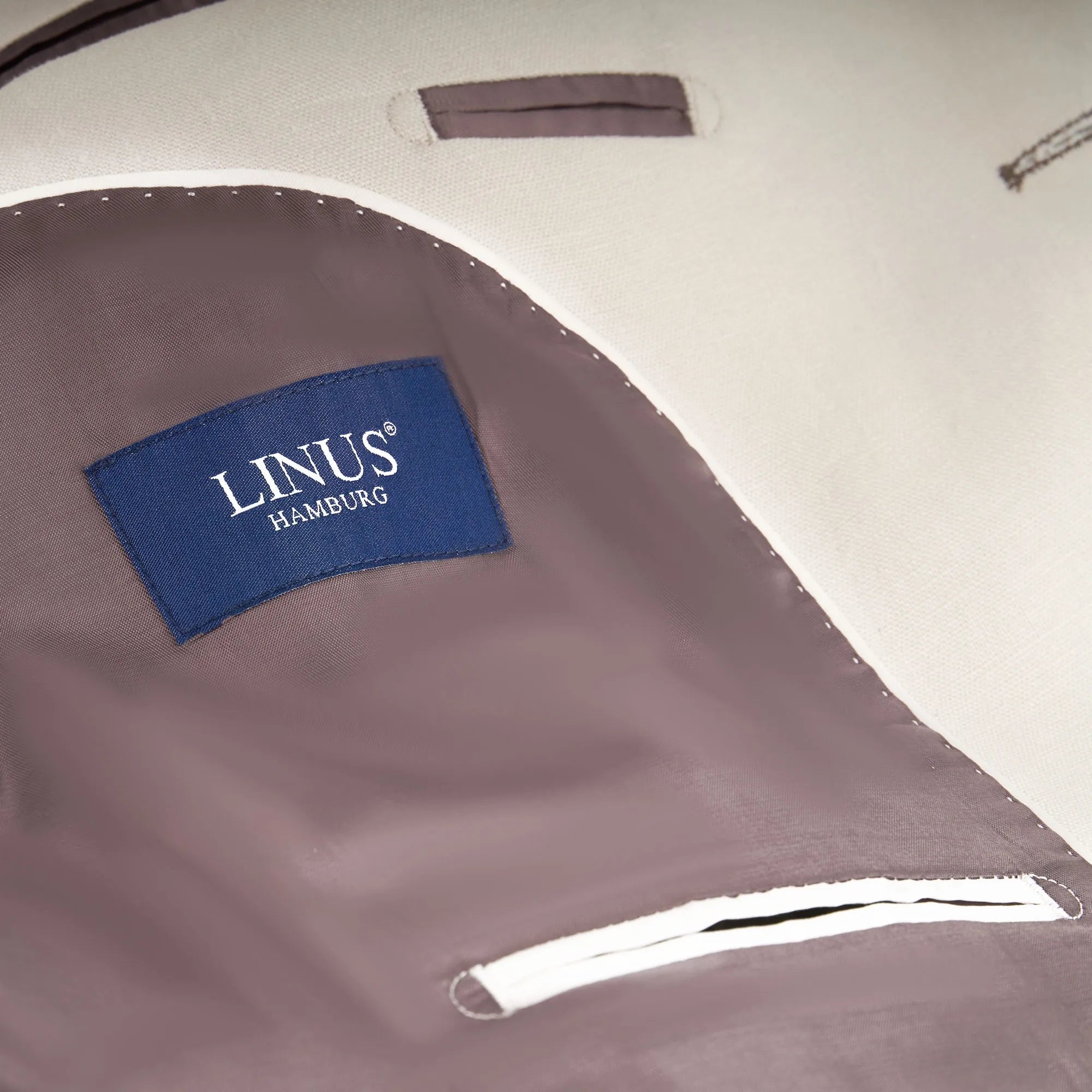 Baukastensakko Pesaro aus Leinen in Creme beige Bild 3