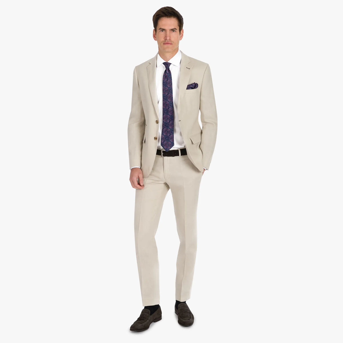 Baukastensakko Pesaro aus Leinen in Creme beige Bild 6