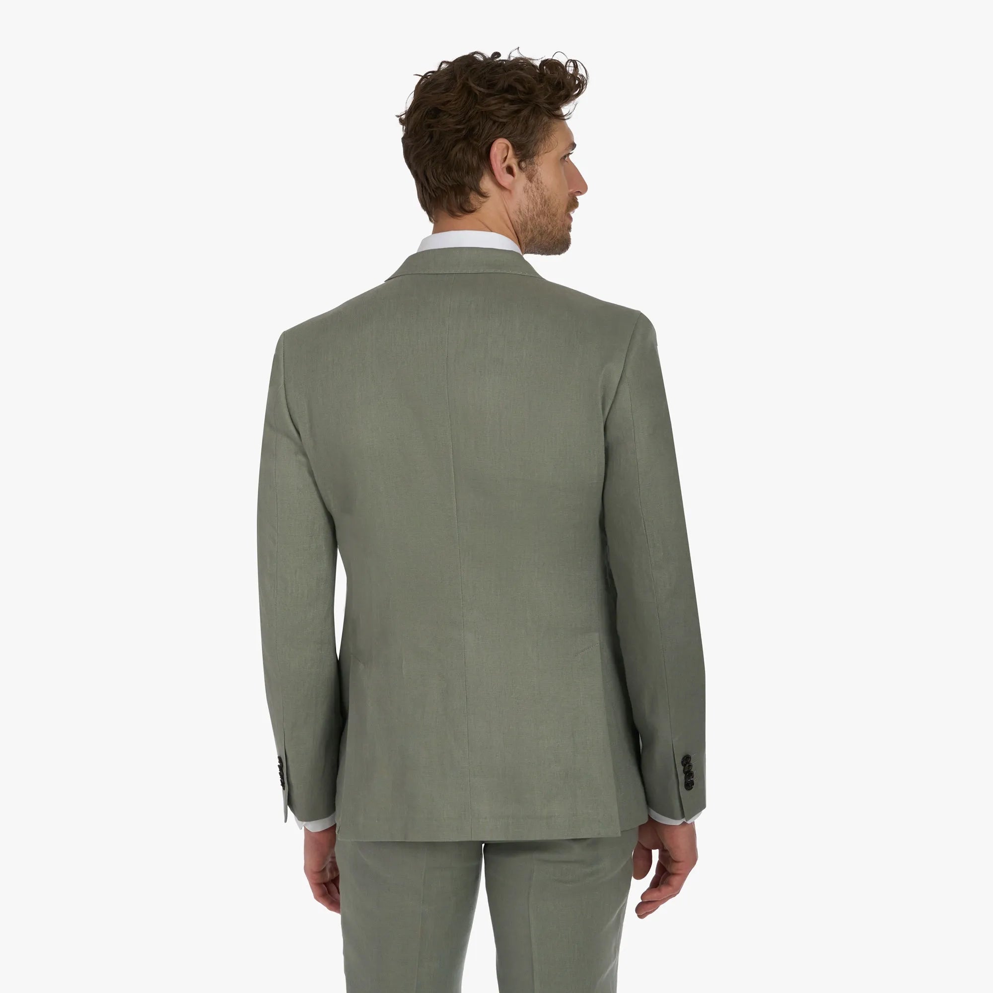 Baukastensakko Pesaro aus Leinen in Grün grün Bild 2