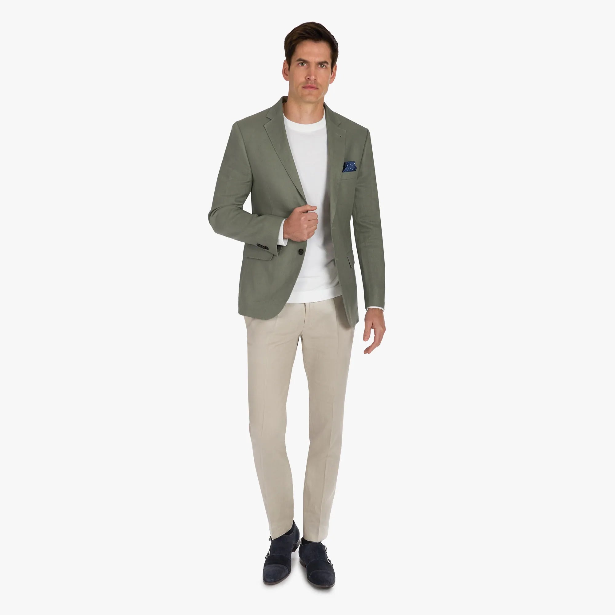 Baukastensakko Pesaro aus Leinen in Grün grün Bild 5