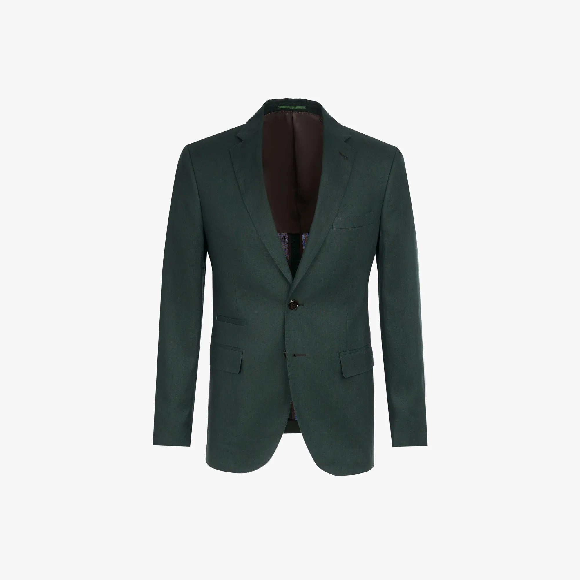 Baukastensakko Pesaro aus Leinen in Dunkelgrün dkl. grün Bild 6