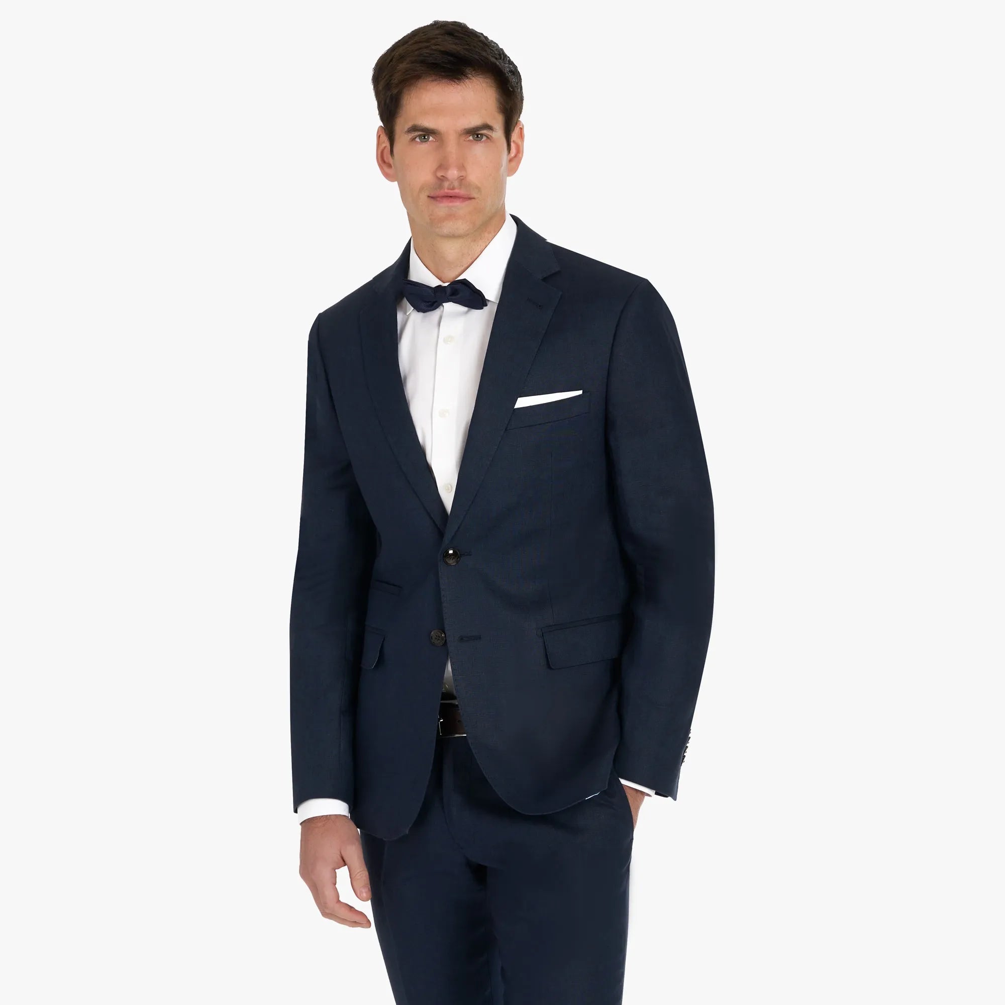 Baukastensakko Pesaro aus Leinen in Dunkelblau dkl. blau Bild 1