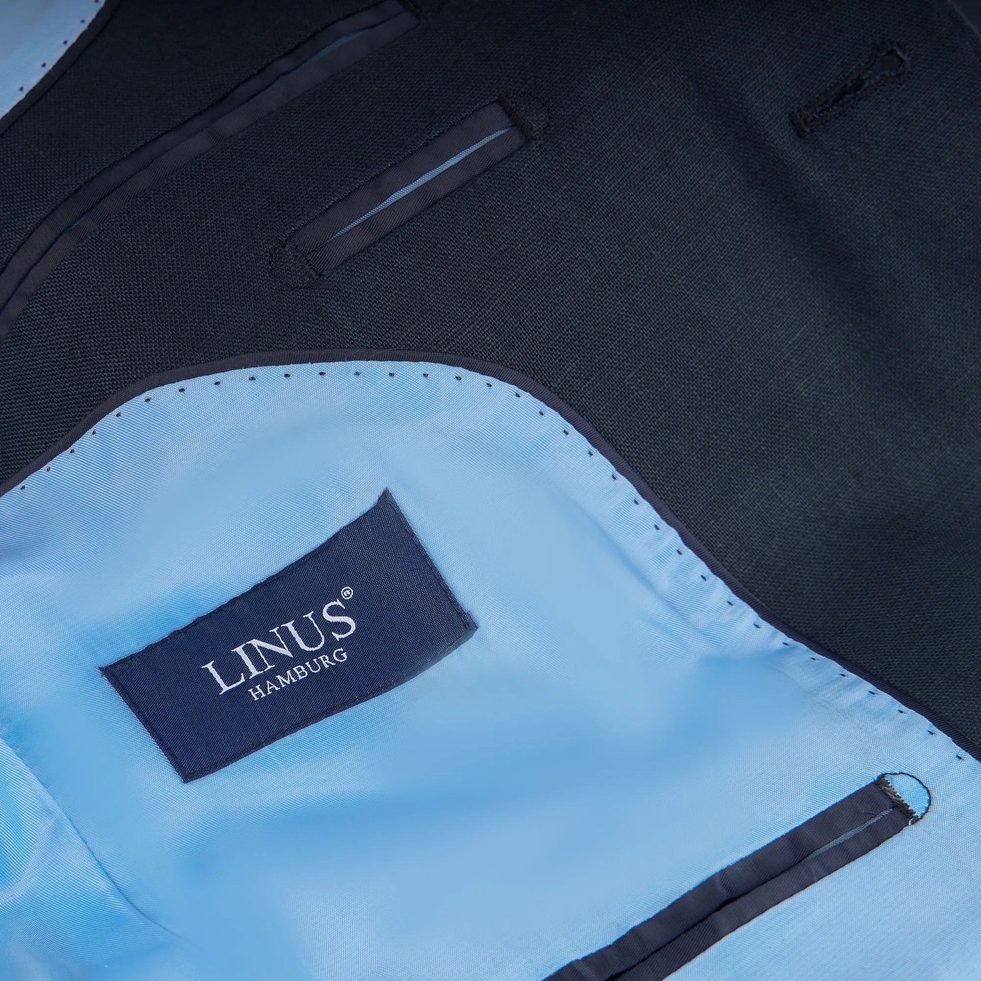 Baukastensakko Pesaro aus Leinen in Dunkelblau dkl. blau Bild 3