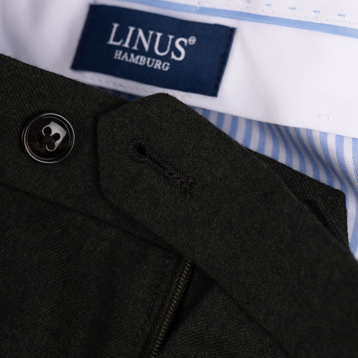 Baukastenhose Rome aus Wolle in dunkelgrün dkl. grün Bild 3